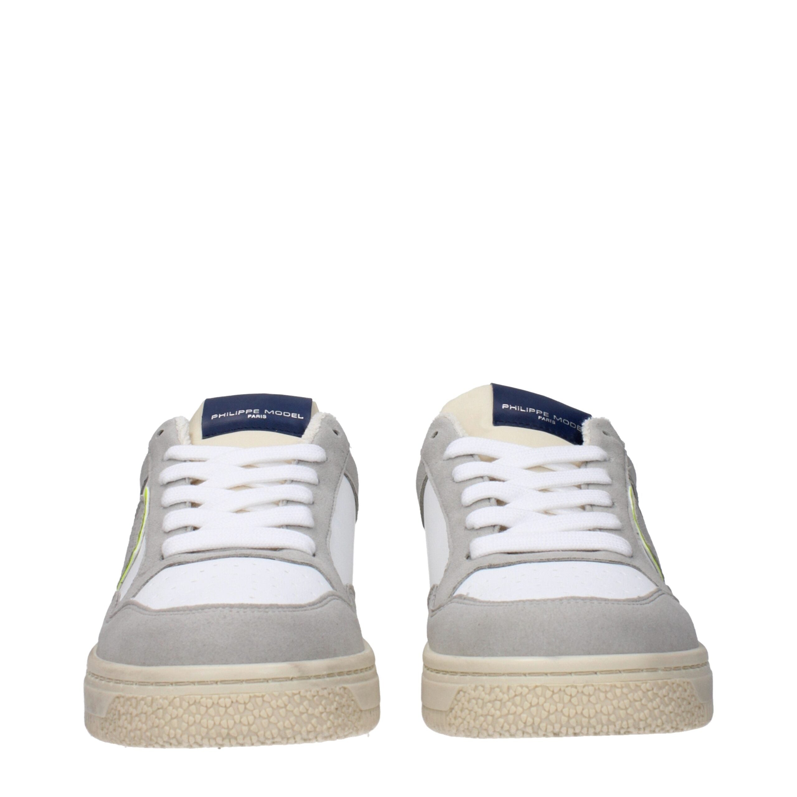 White Leather Sneakers Philippe Model