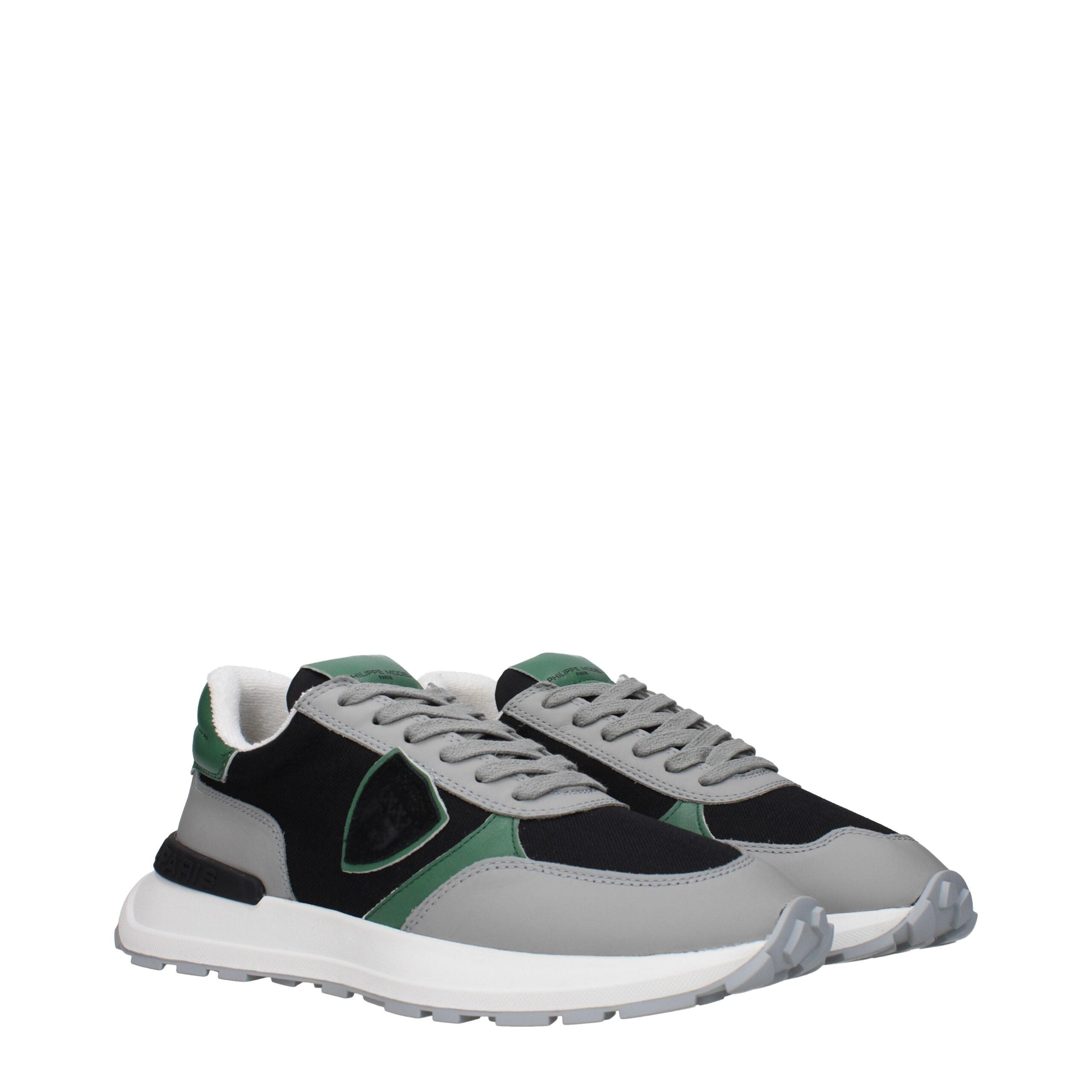 Black Fabric Athletic Sneakers Philippe Model