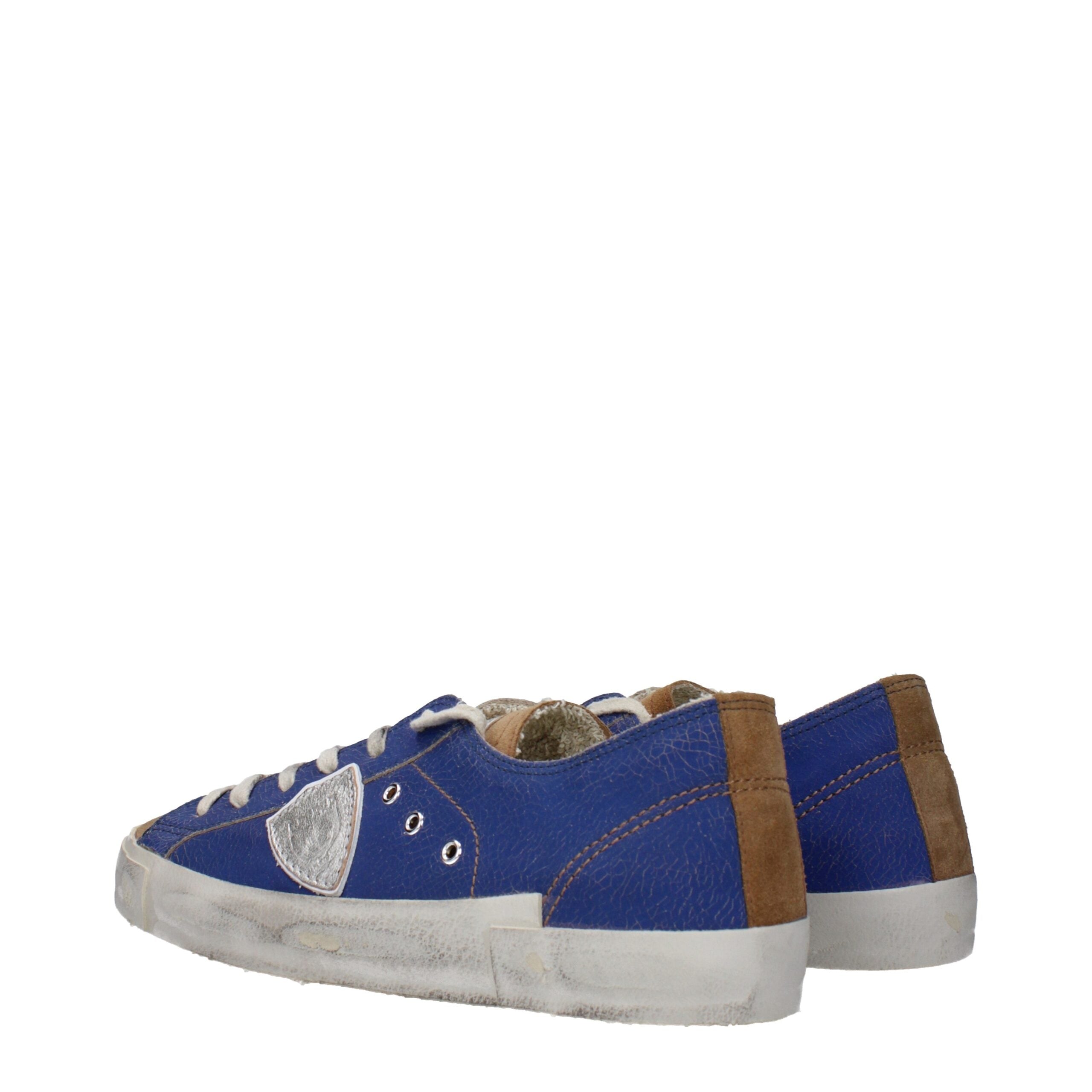 Blue Leather Low Tops Philippe Model