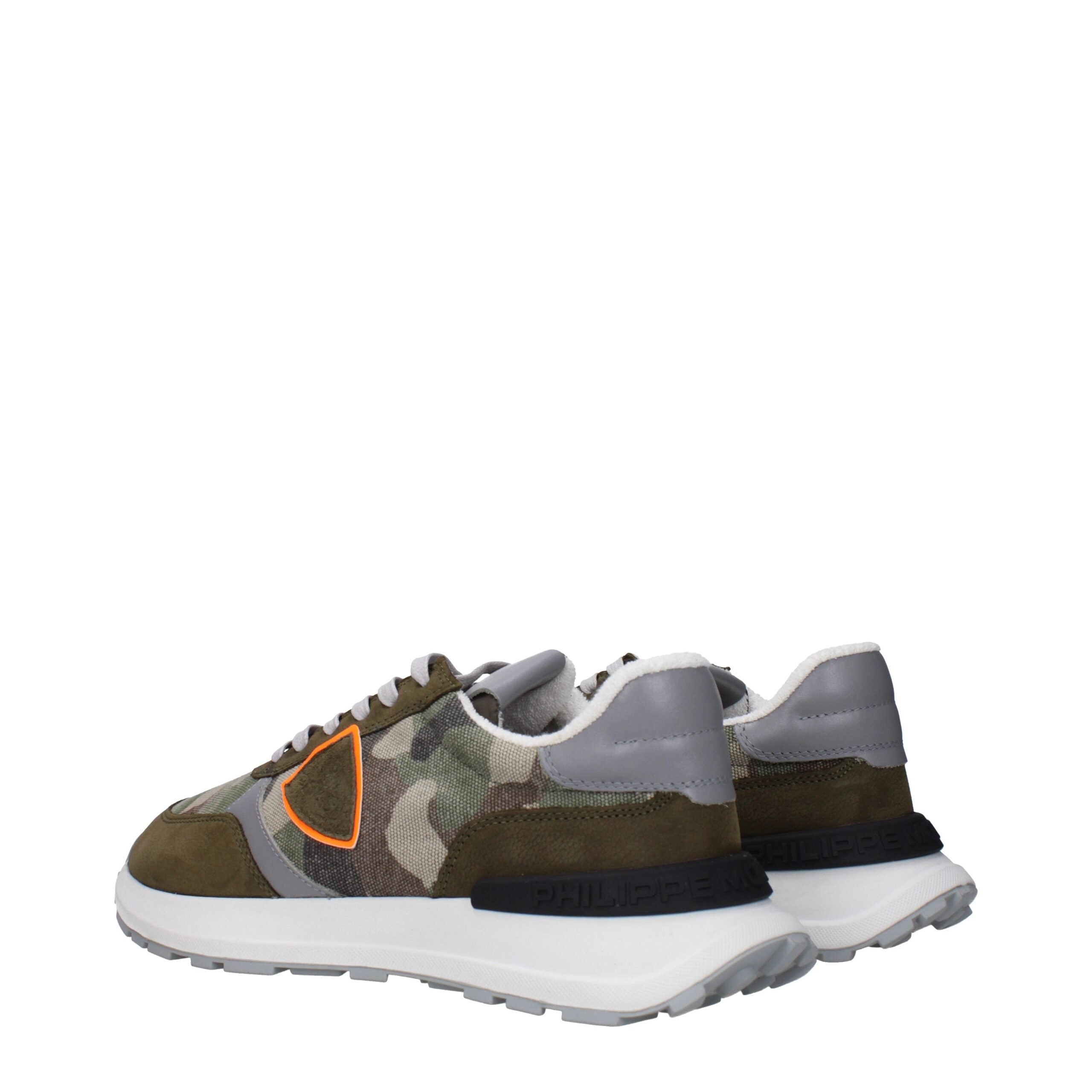 Green Fabric Chunky Sneakers Philippe Model
