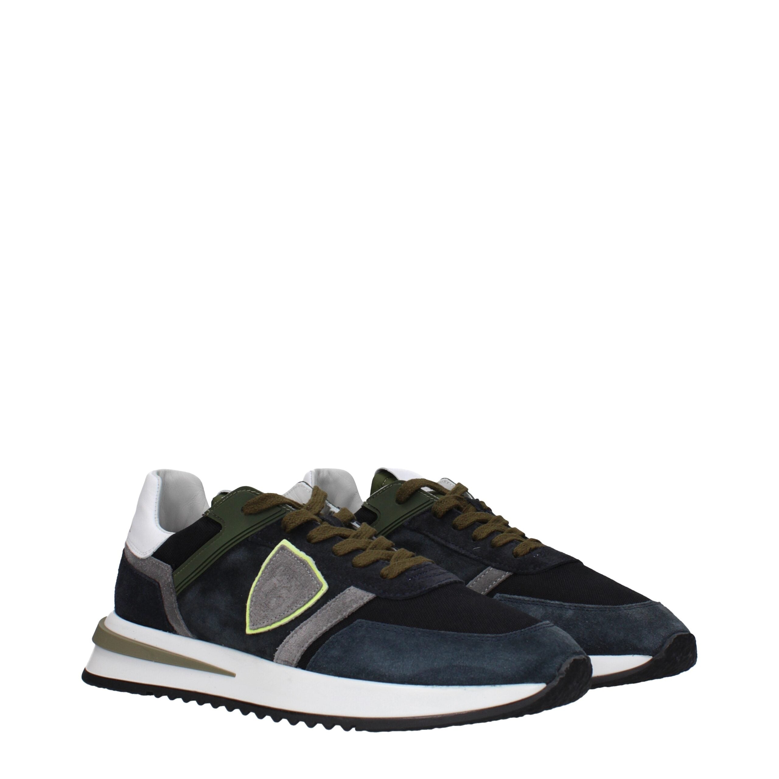 Blue Leather Low Tops Philippe Model