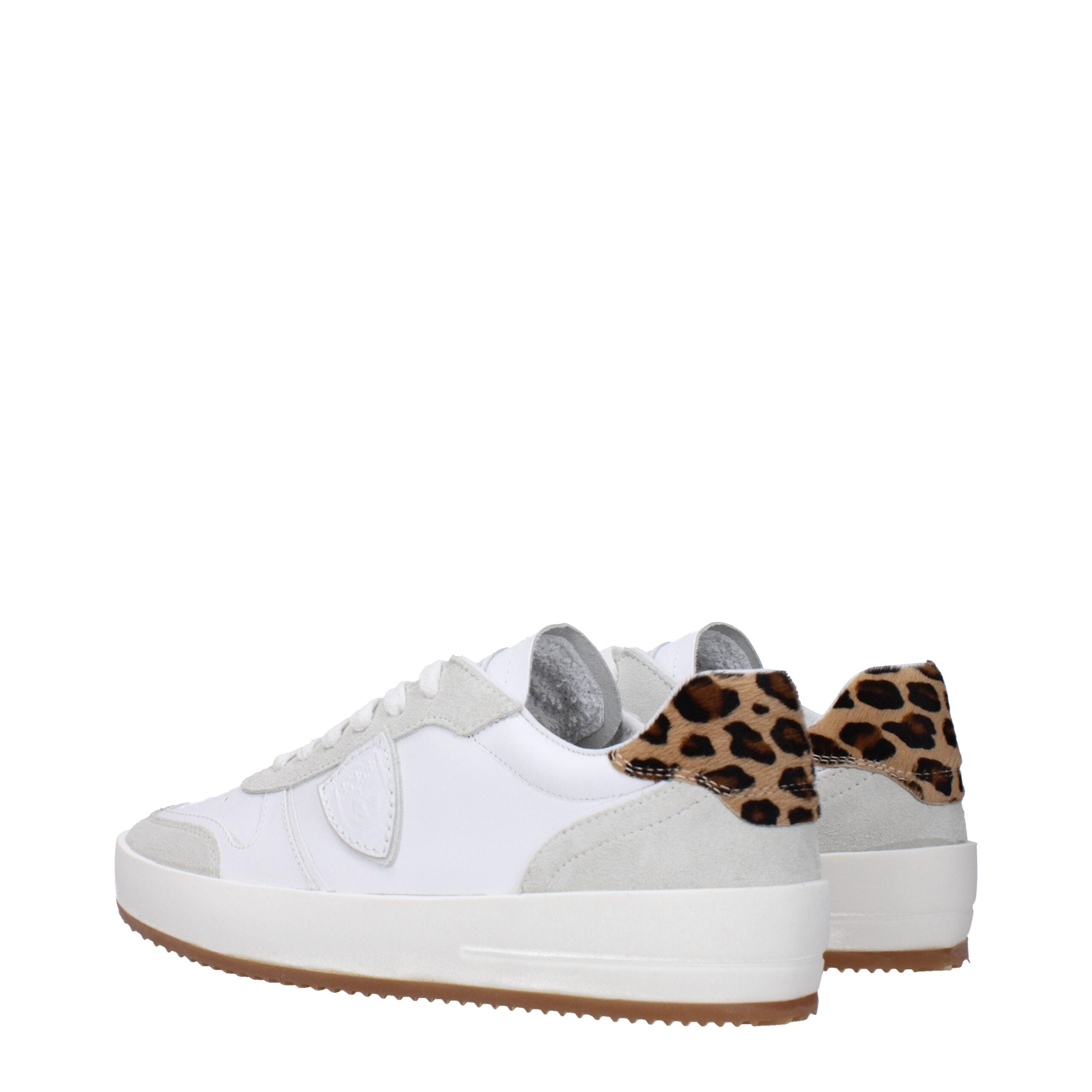 White Leather Low Tops Philippe Model