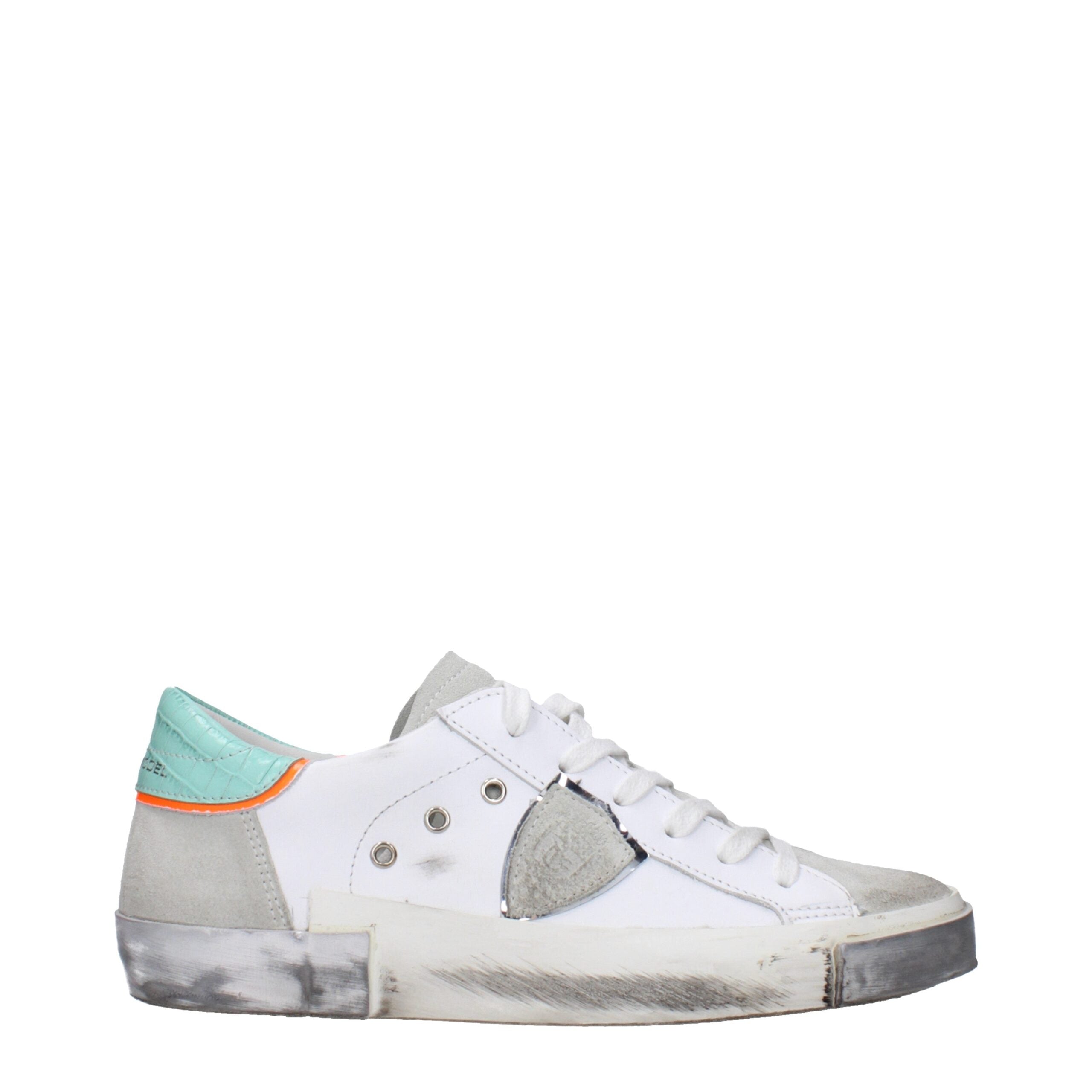 White Leather Low Tops Philippe Model