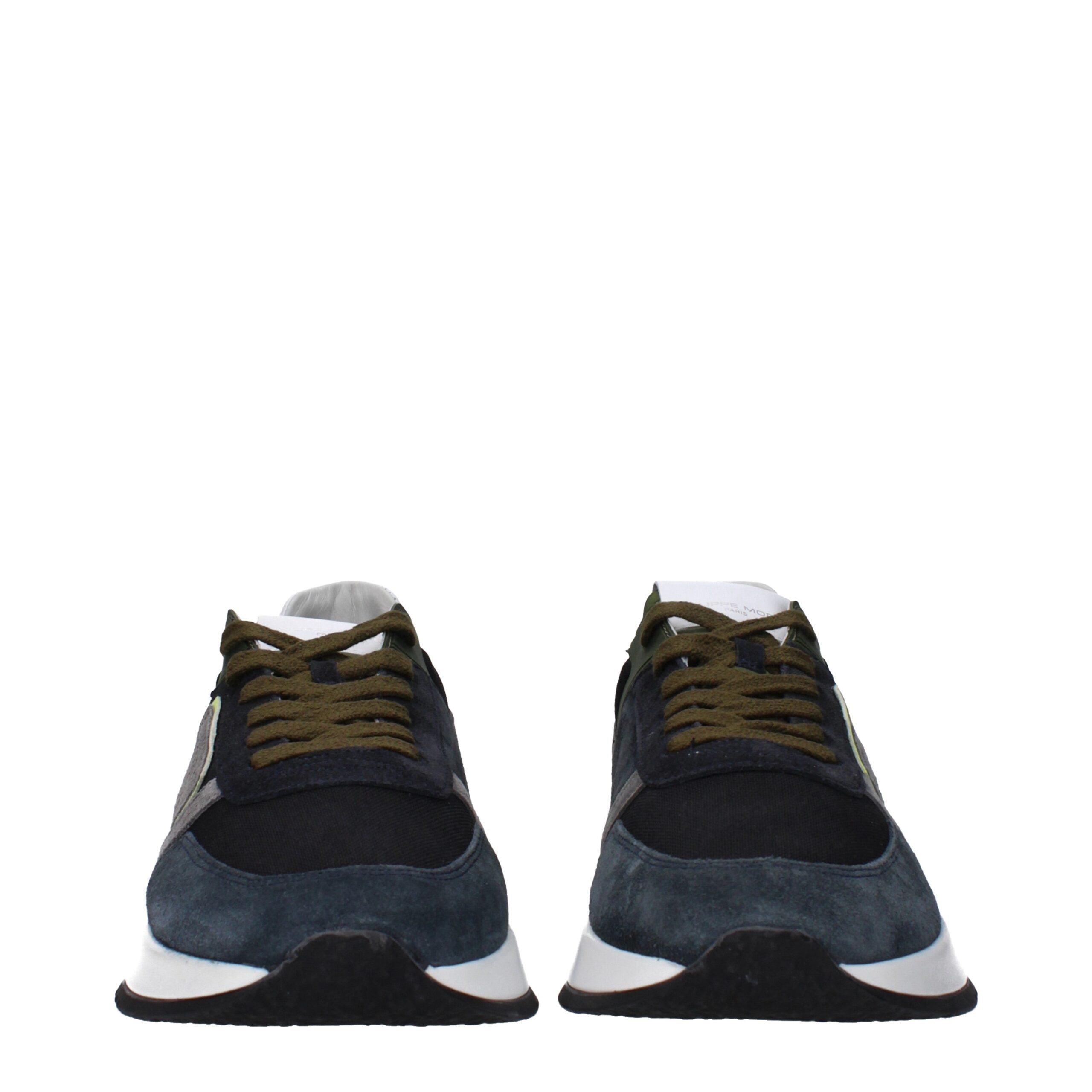 Blue Leather Low Tops Philippe Model