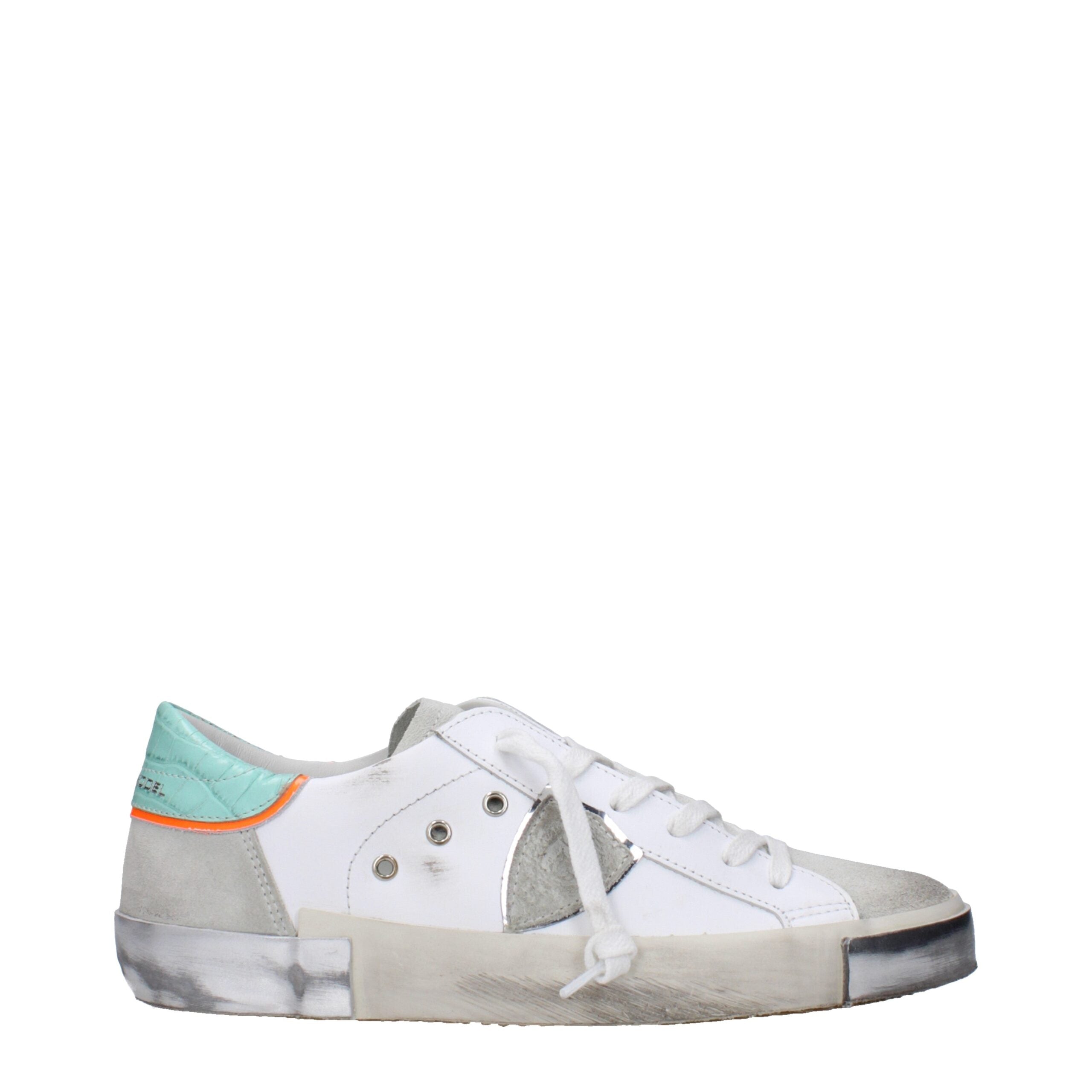 White Leather Low Tops Philippe Model