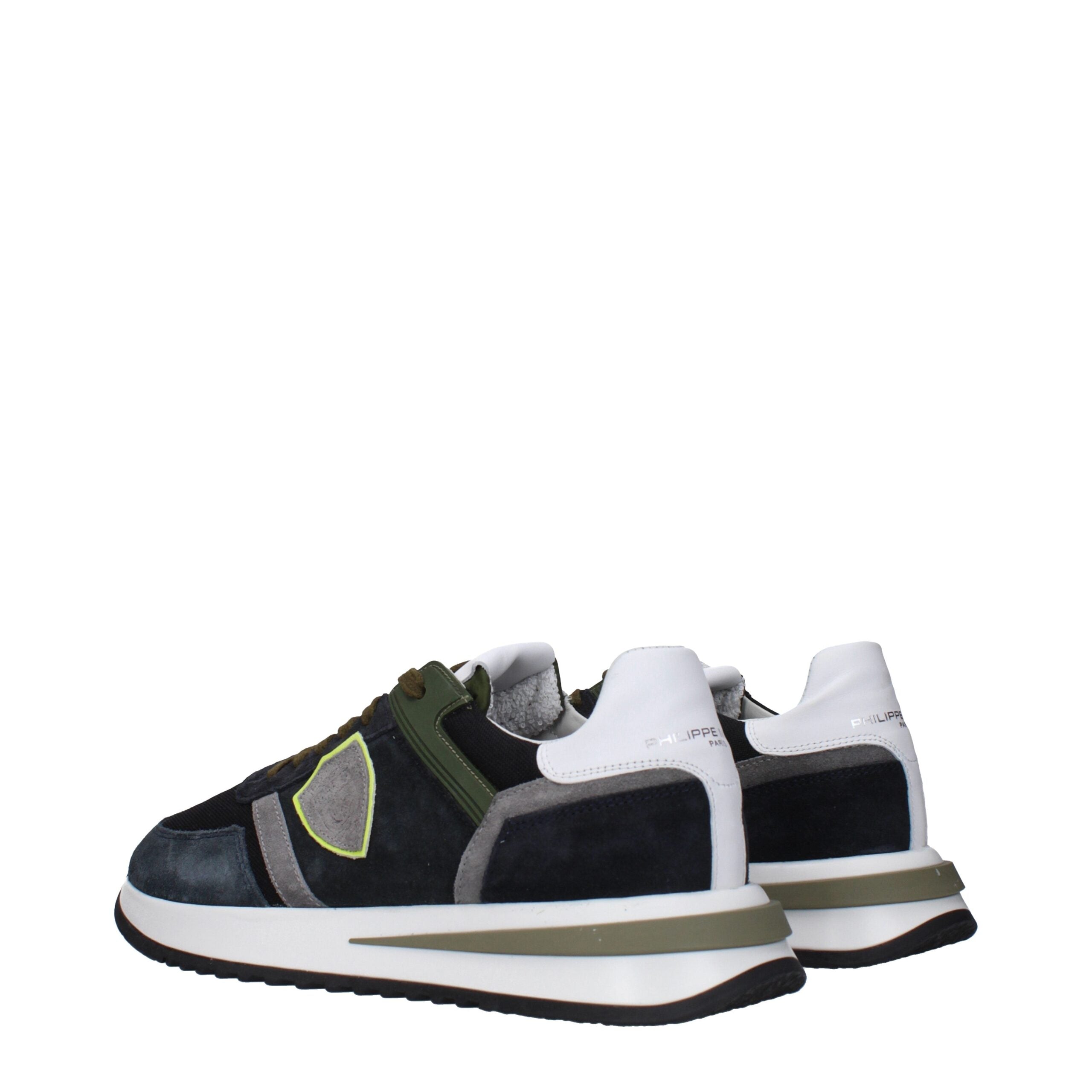 Blue Leather Low Tops Philippe Model