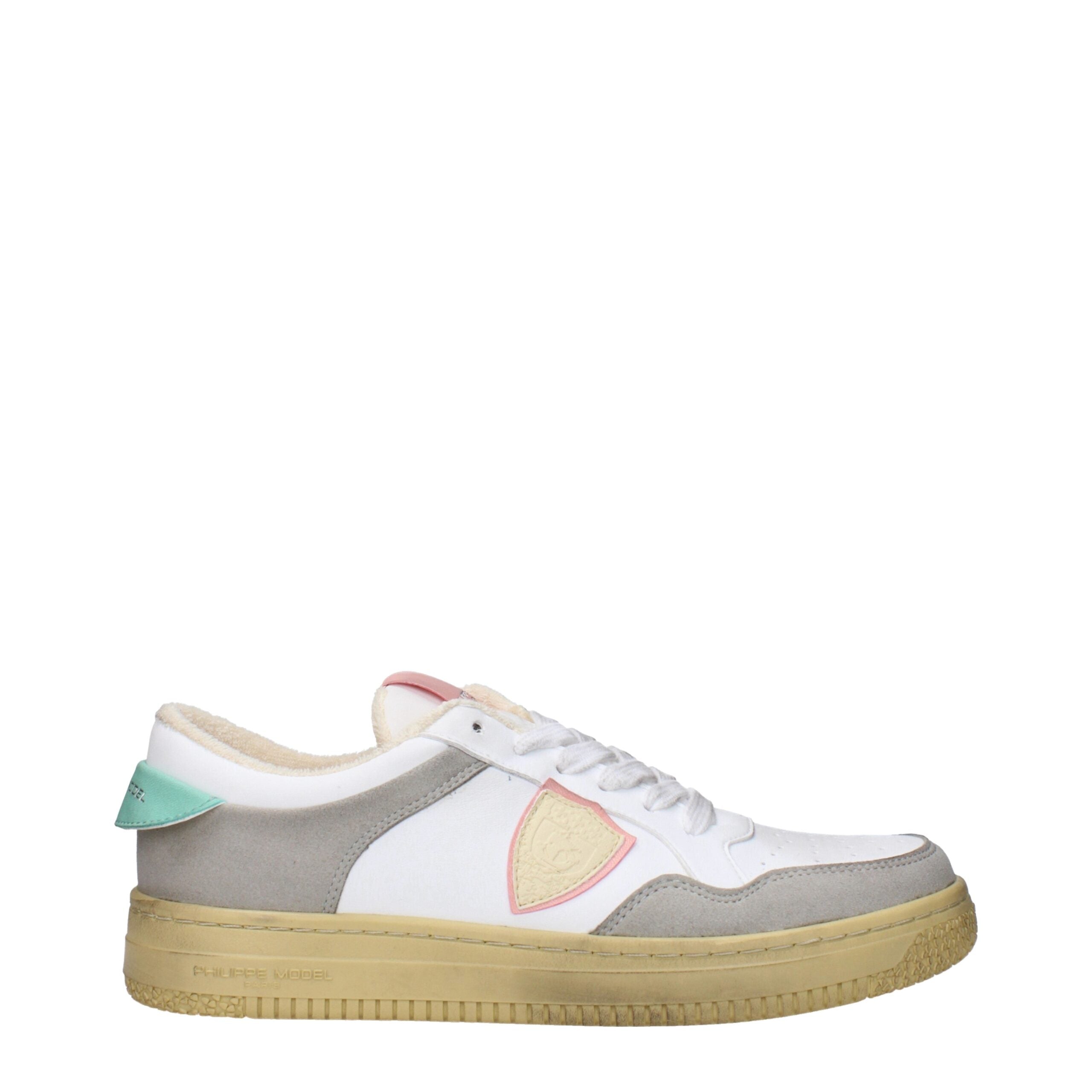 White Leather Low Tops Philippe Model