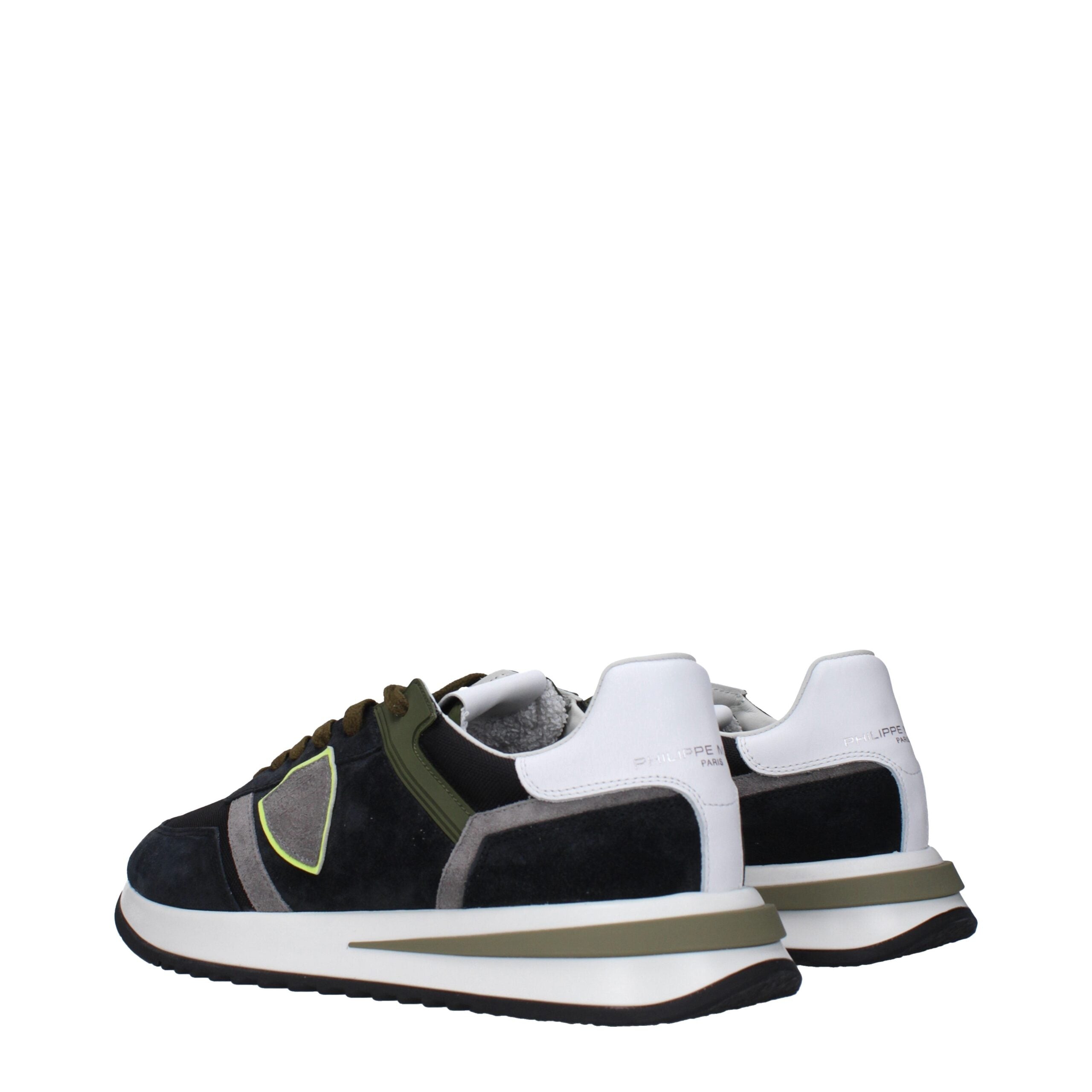Blue Leather Athletic Sneakers Philippe Model