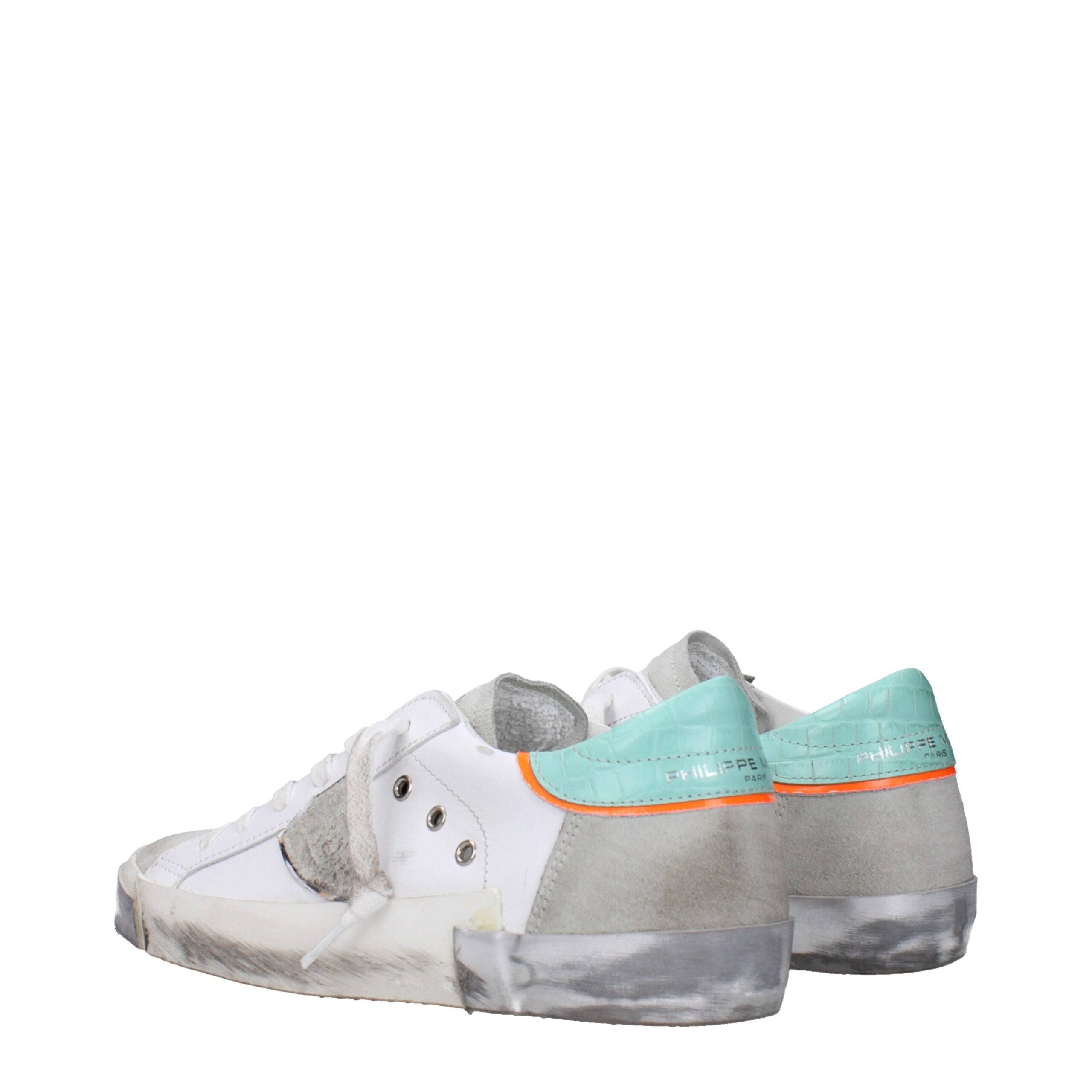 White Leather Low Tops Philippe Model
