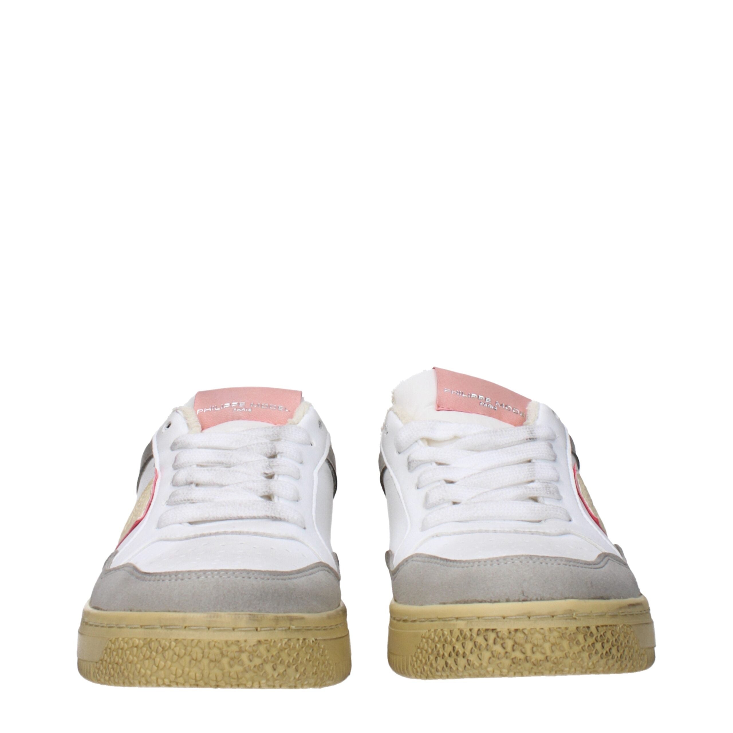 White Leather Low Tops Philippe Model