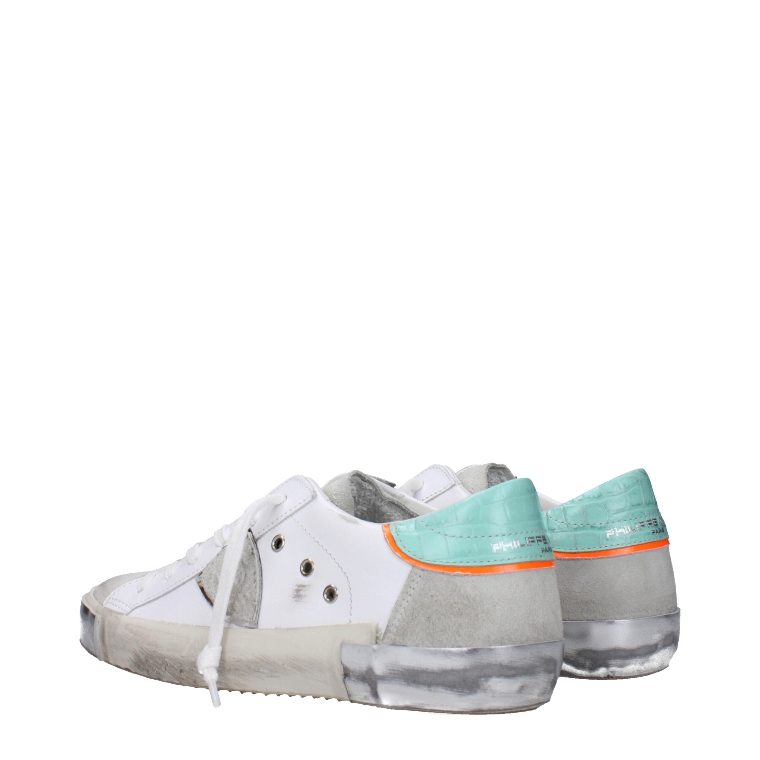 White Leather Low Tops Philippe Model