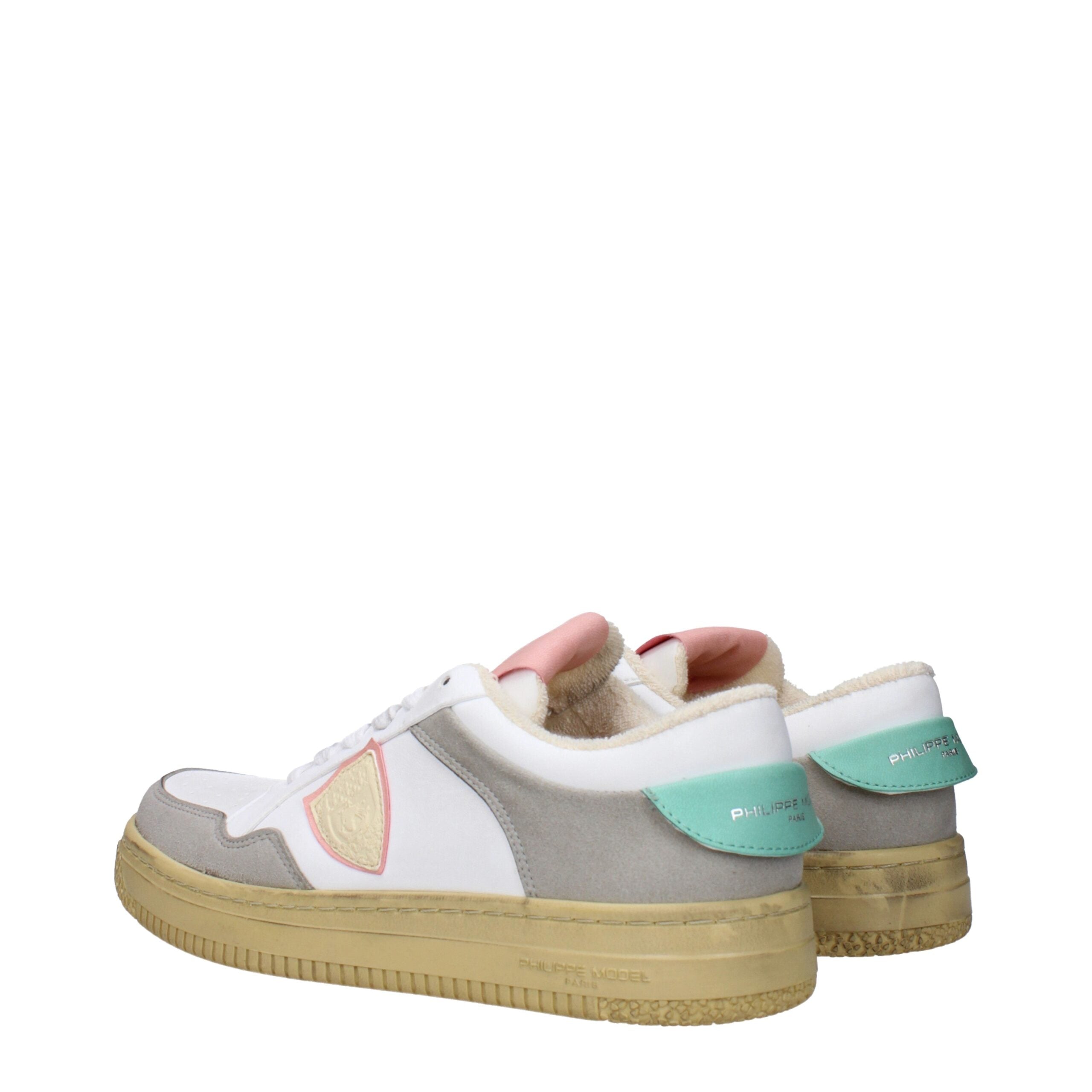 White Leather Low Tops Philippe Model