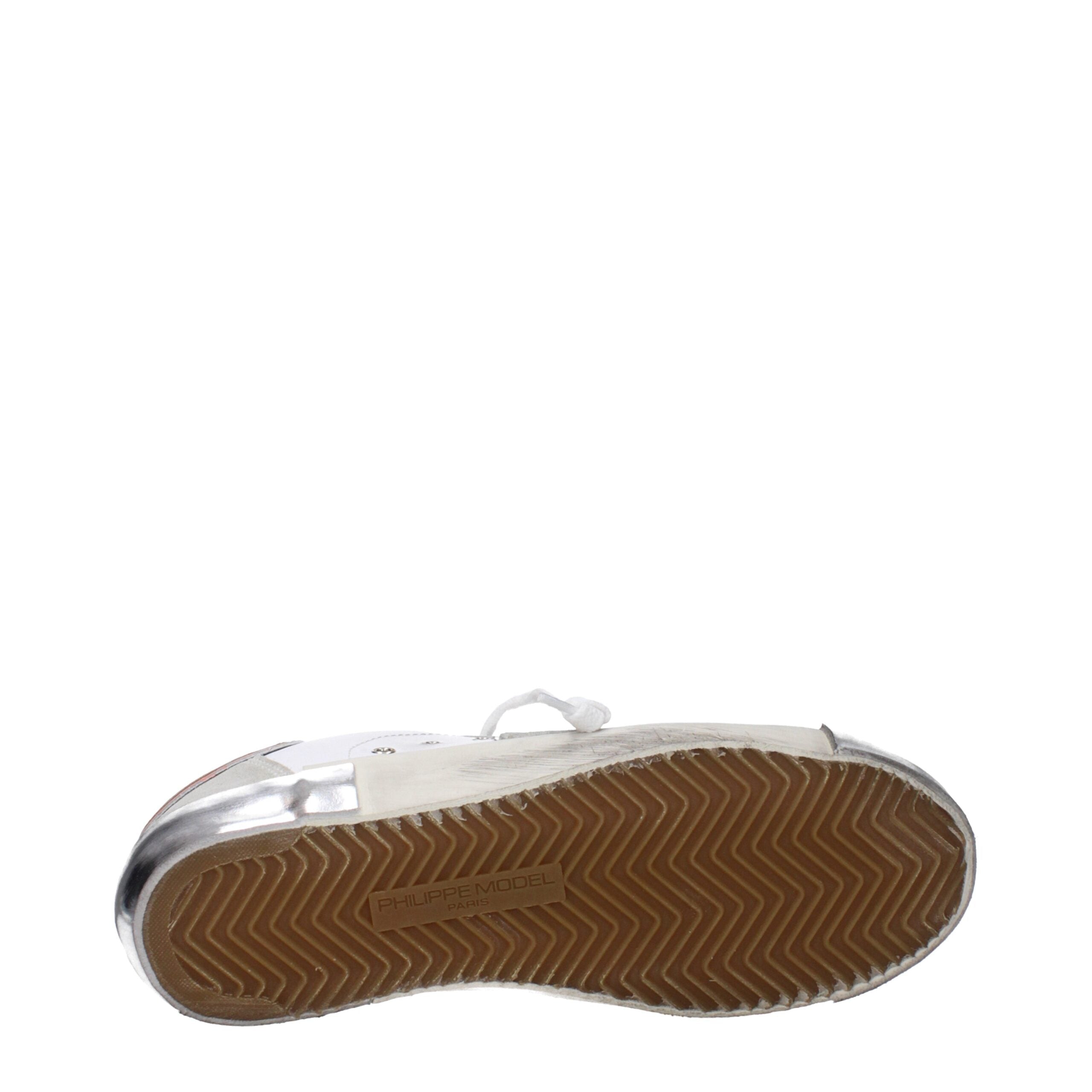 White Leather Low Tops Philippe Model