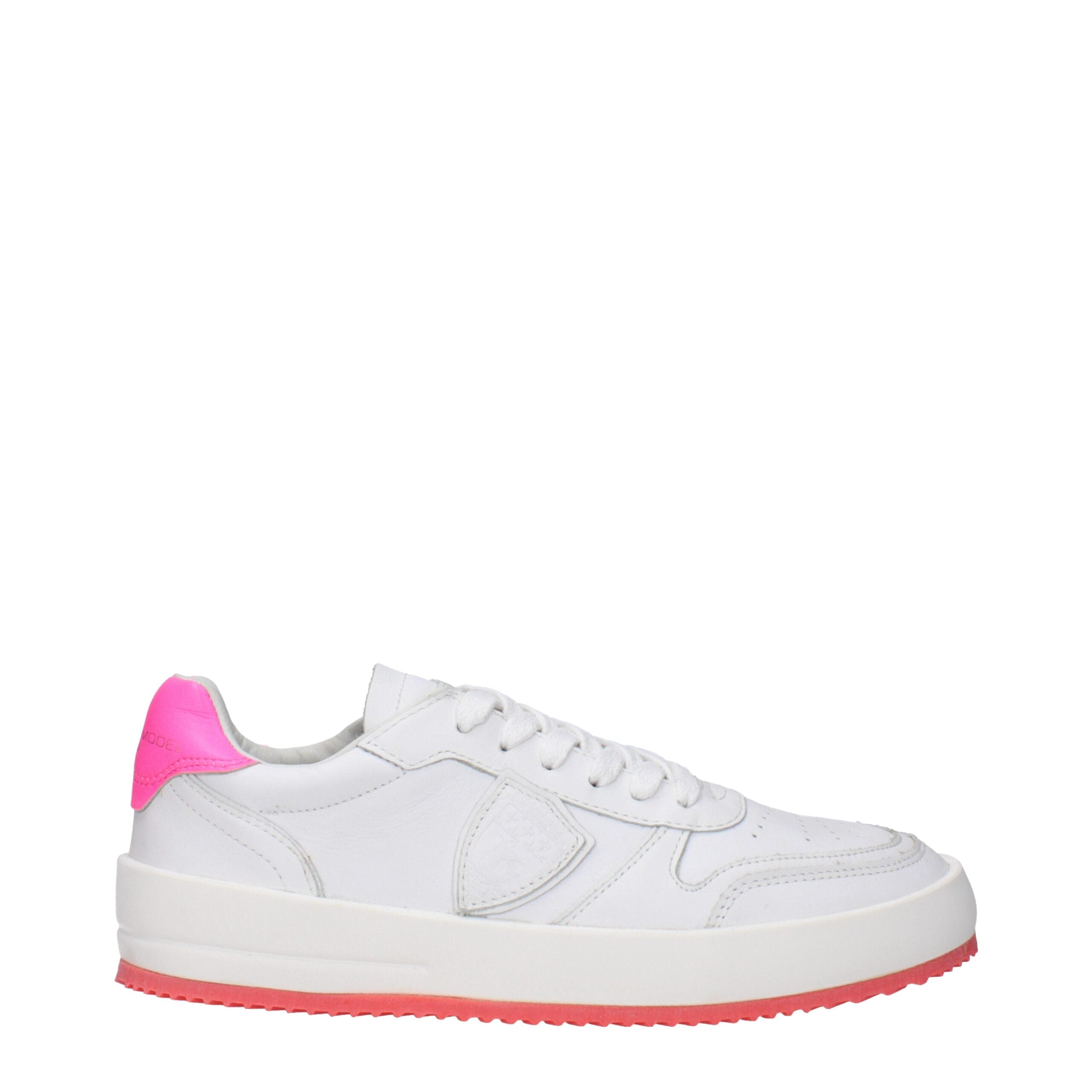 White Leather Sneakers Philippe Model