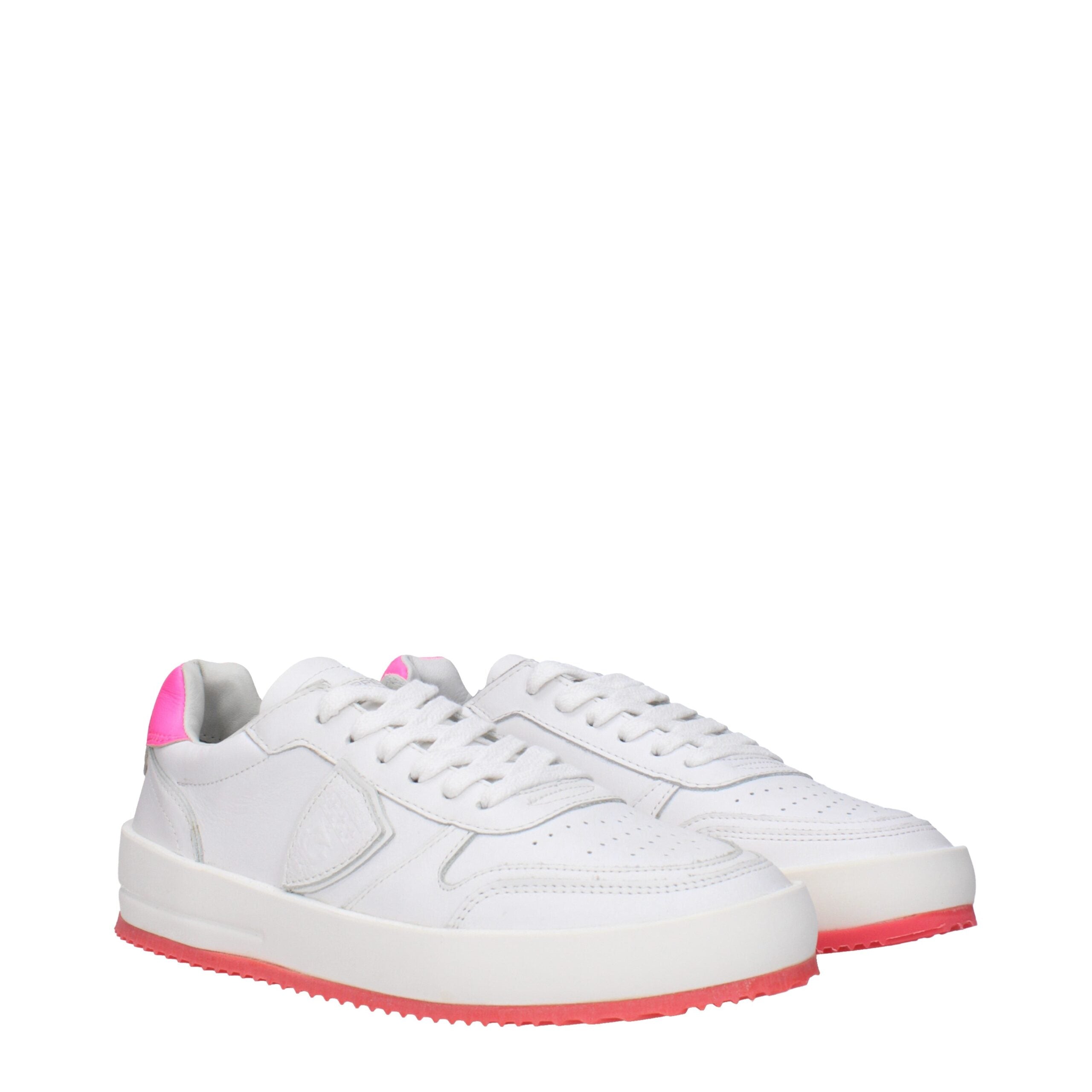White Leather Sneakers Philippe Model