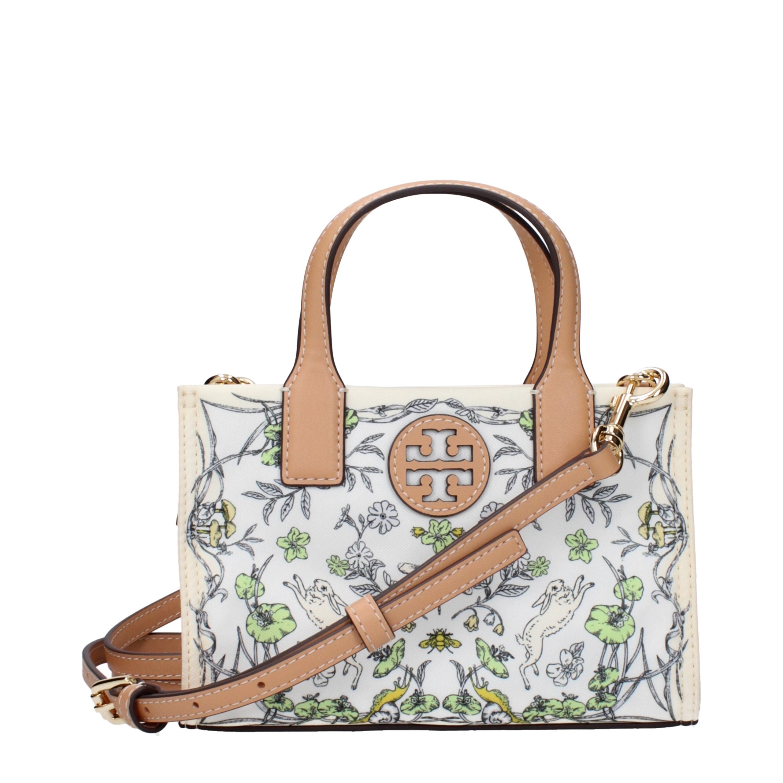 Beige Fabric Handbags Tory Burch