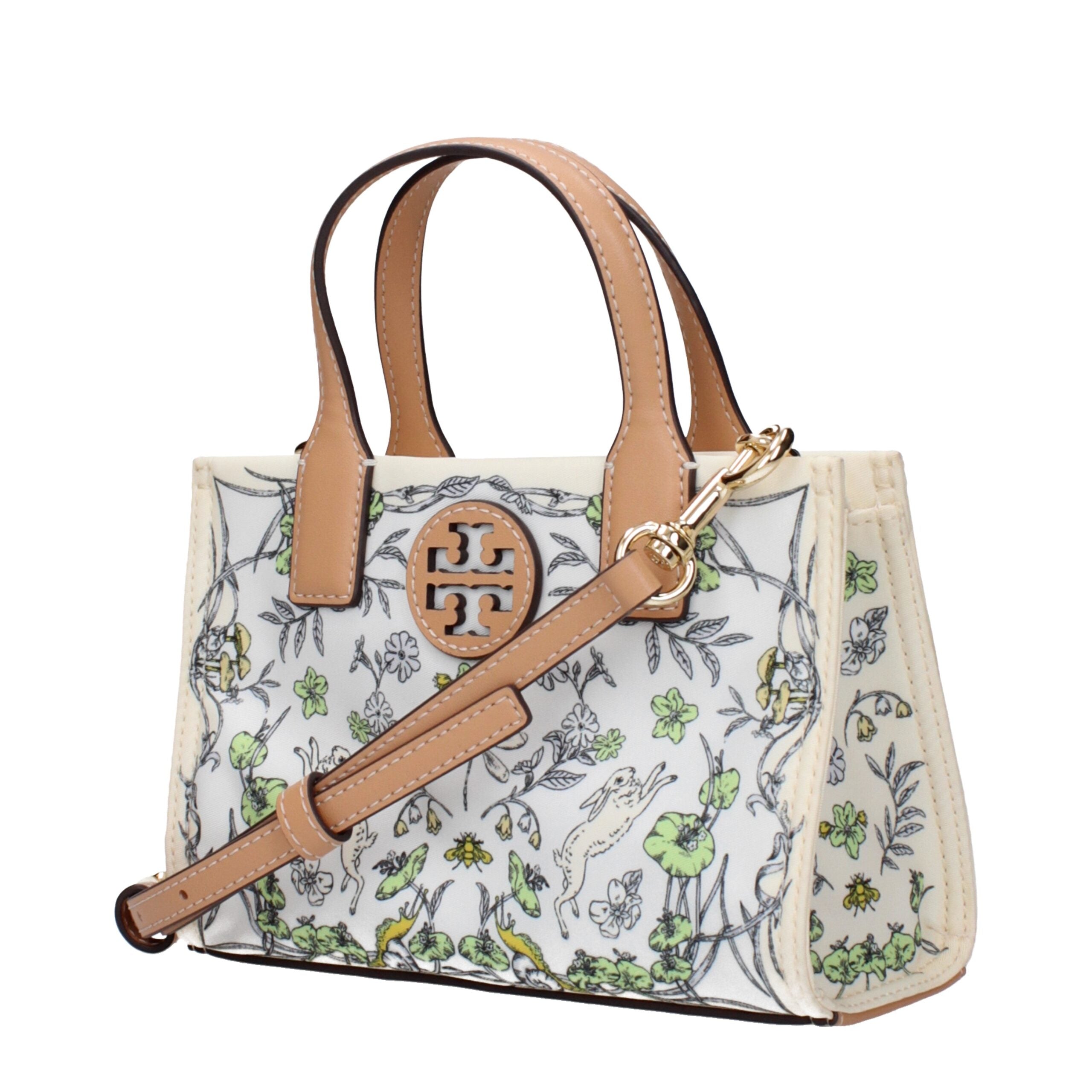 Beige Fabric Handbags Tory Burch