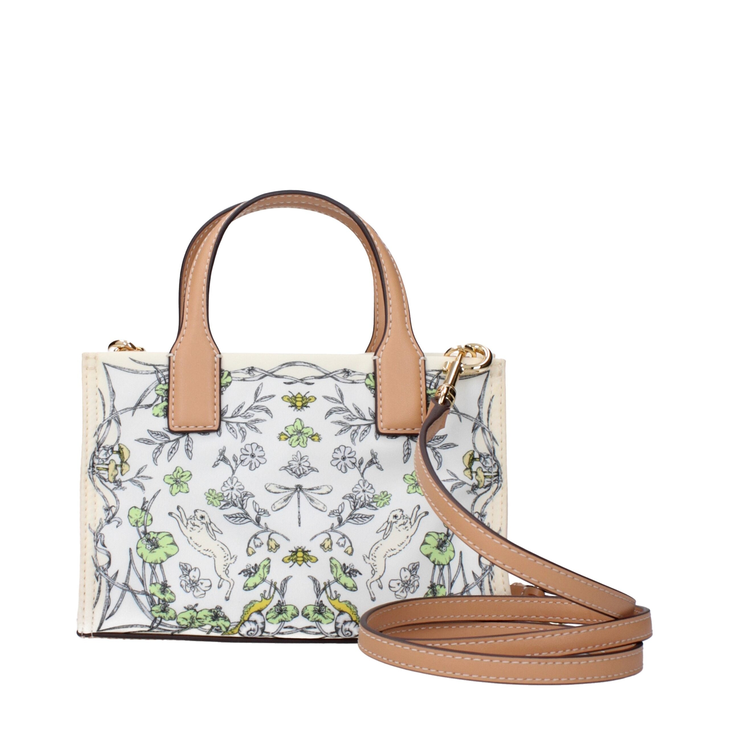 Beige Fabric Handbags Tory Burch