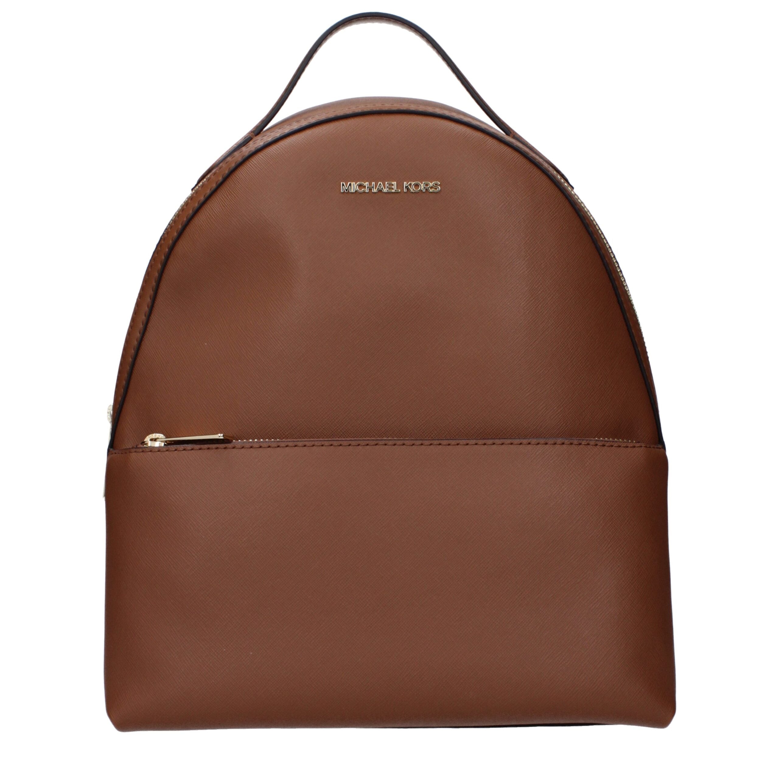 Brown Leather Backpacks Michael Kors