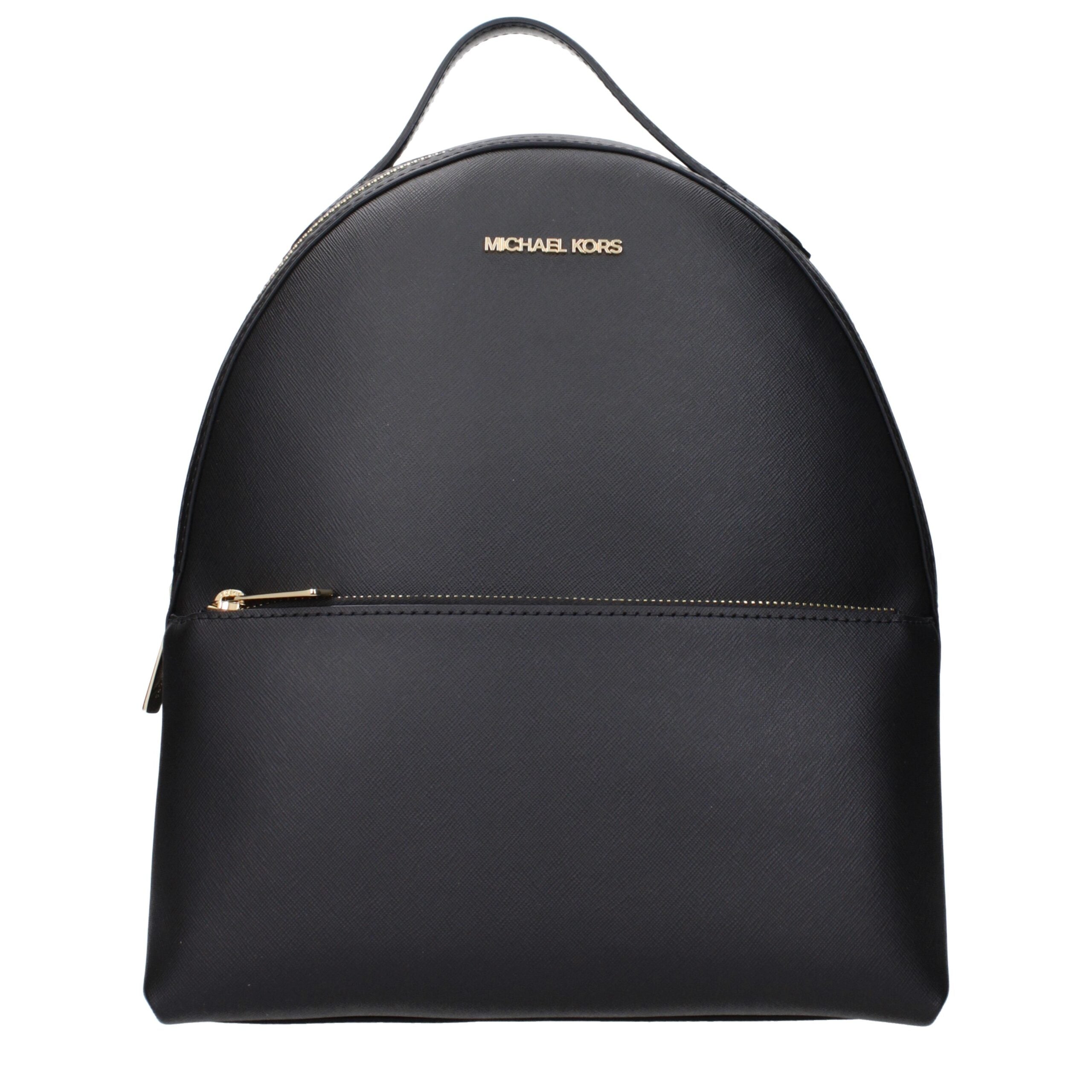 Black Leather Backpacks Michael Kors