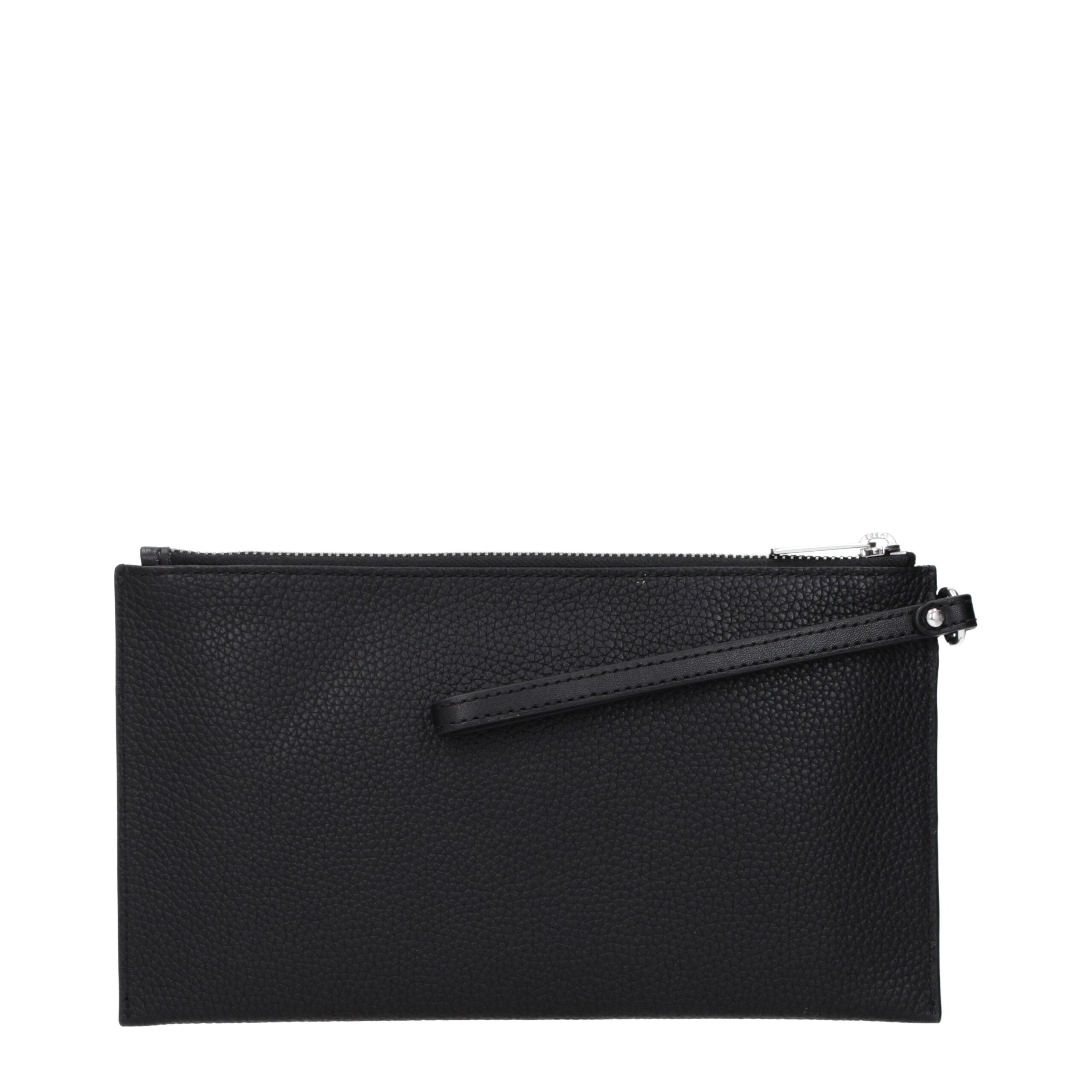 Black Leather Clutch Bags Michael Kors