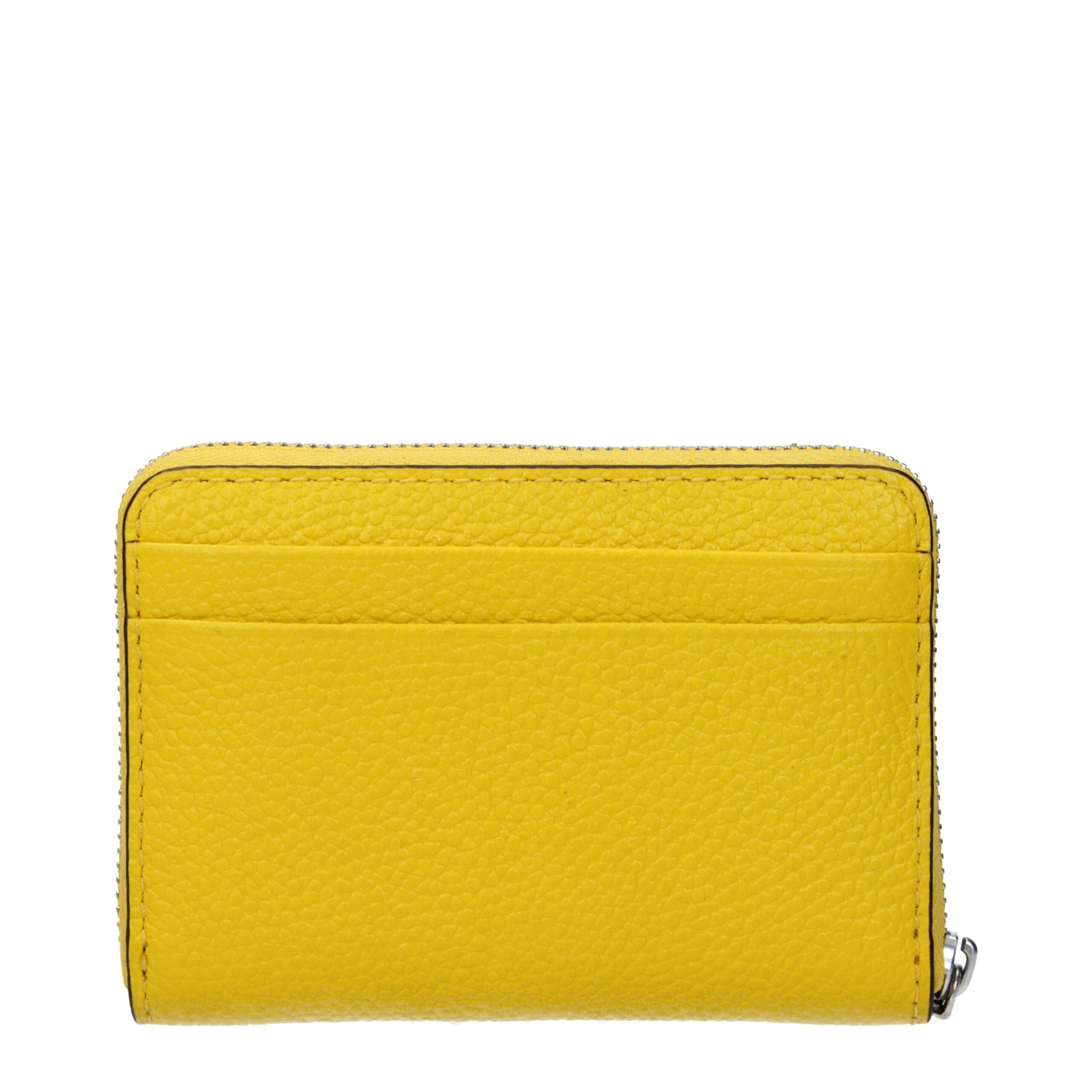 Yellow Leather Cardholders Michael Kors