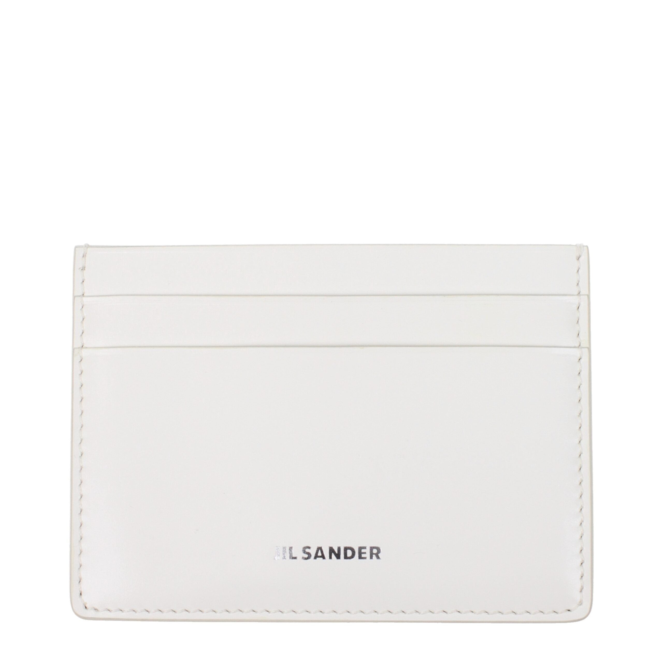 White Leather Cardholders Jil Sander