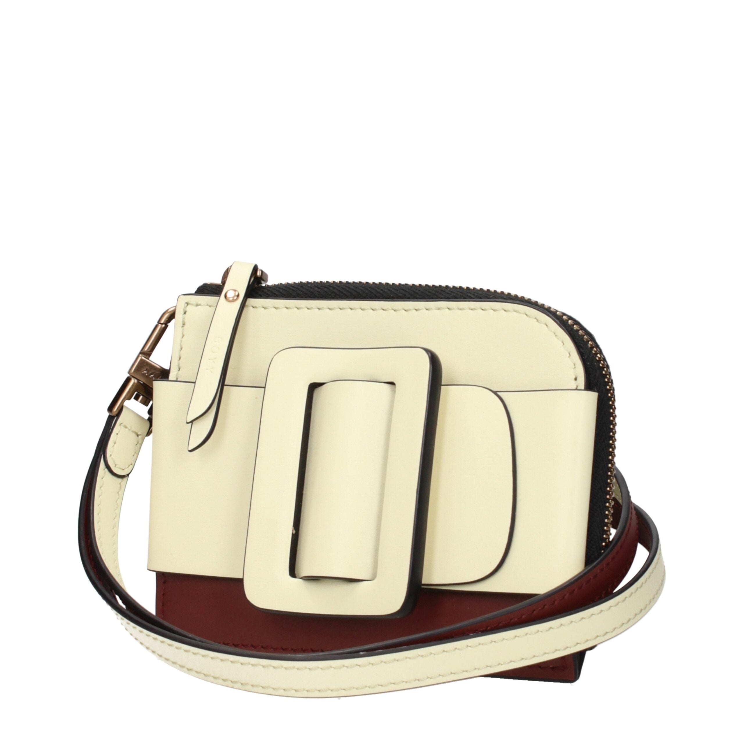 Beige Leather Cardholders Boyy