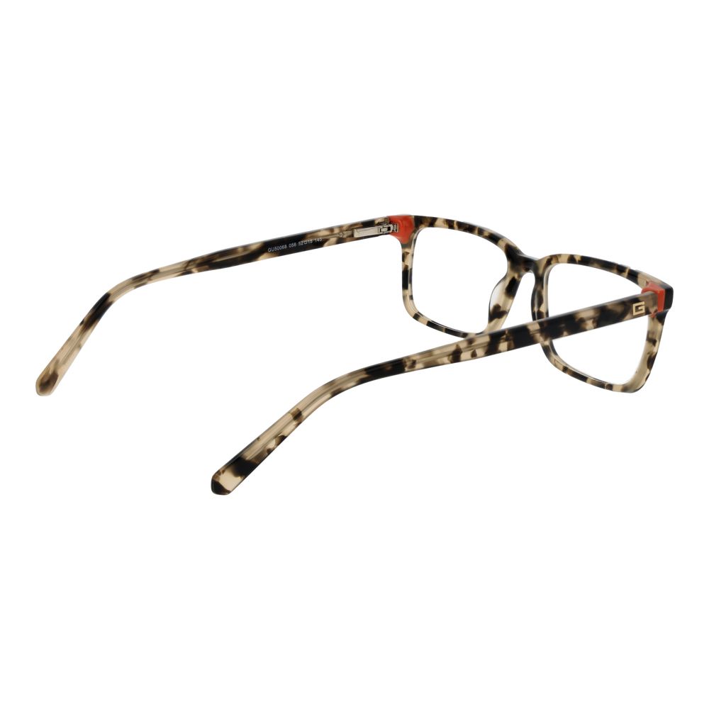 Beige Men Glasses Frame Guess