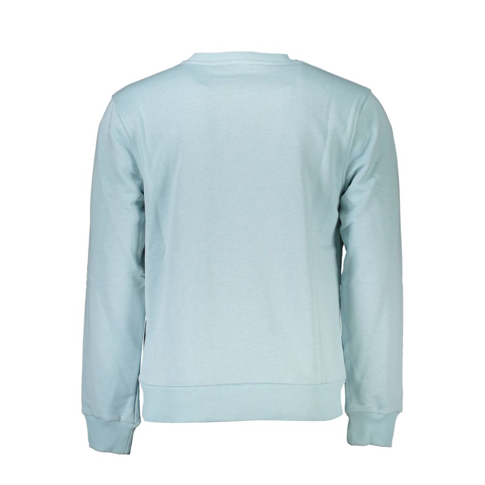 Blue Cotton Men Sweater Cavalli Class