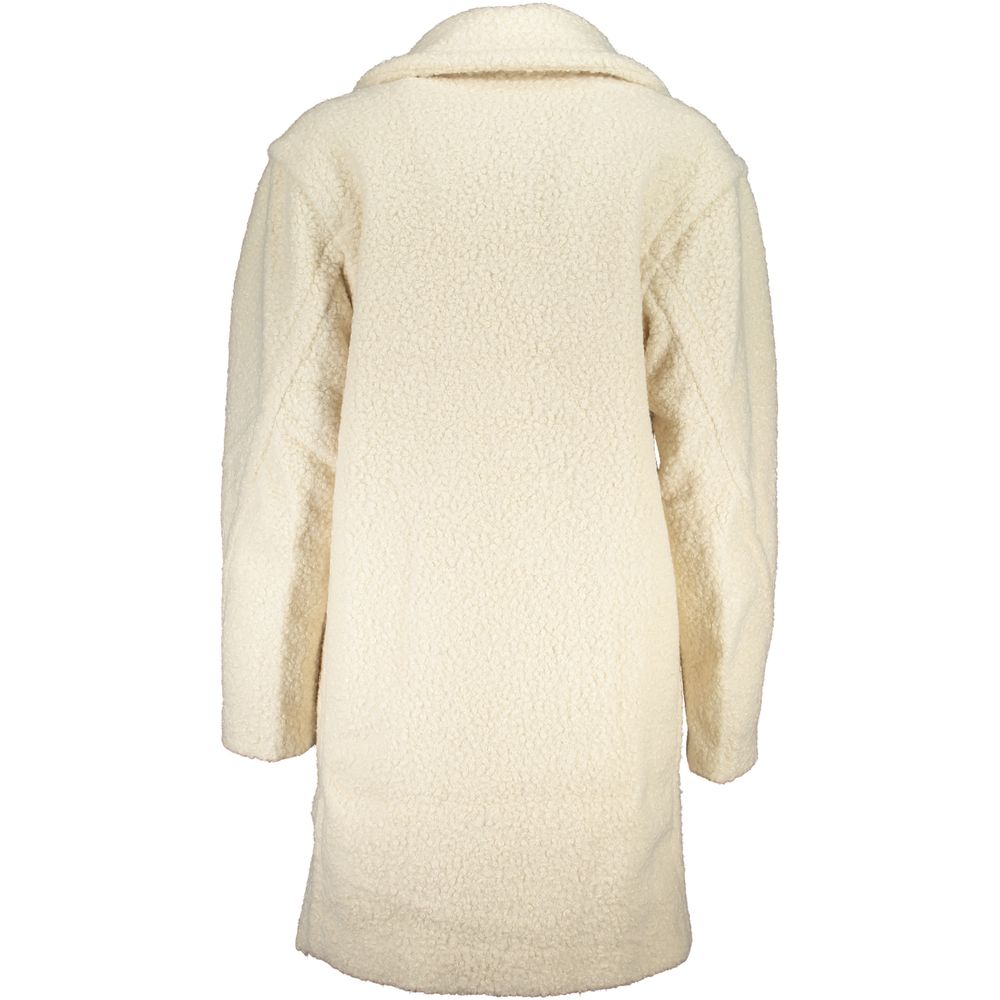 White Polyester Jackets & Coat Desigual
