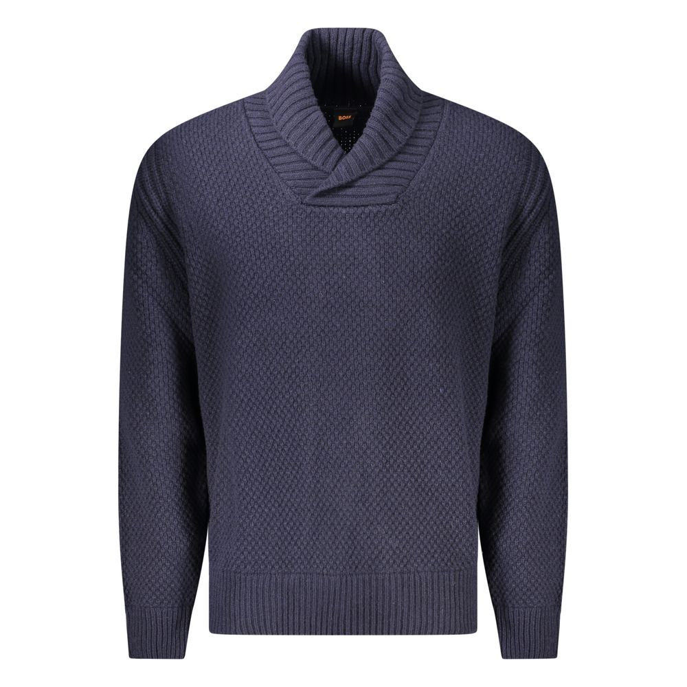 Blue Wool Sweater Hugo Boss