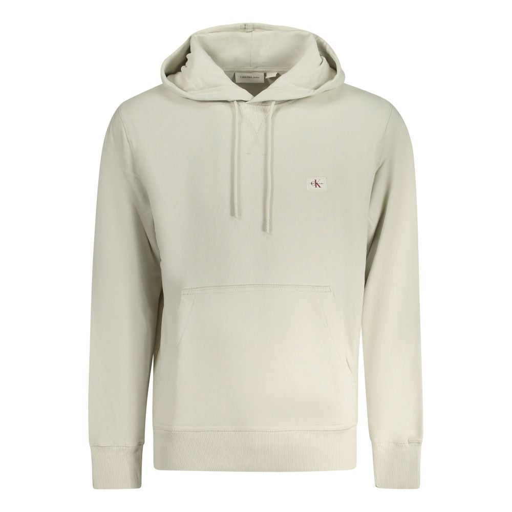 Beige Cotton Men Sweater Calvin Klein