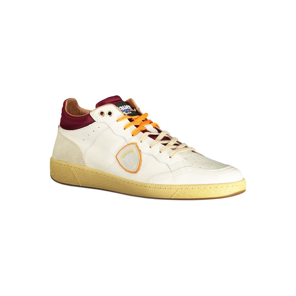 White Polyester Sneaker Blauer