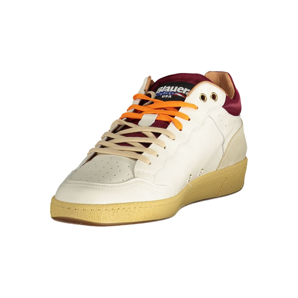 White Polyester Sneaker Blauer