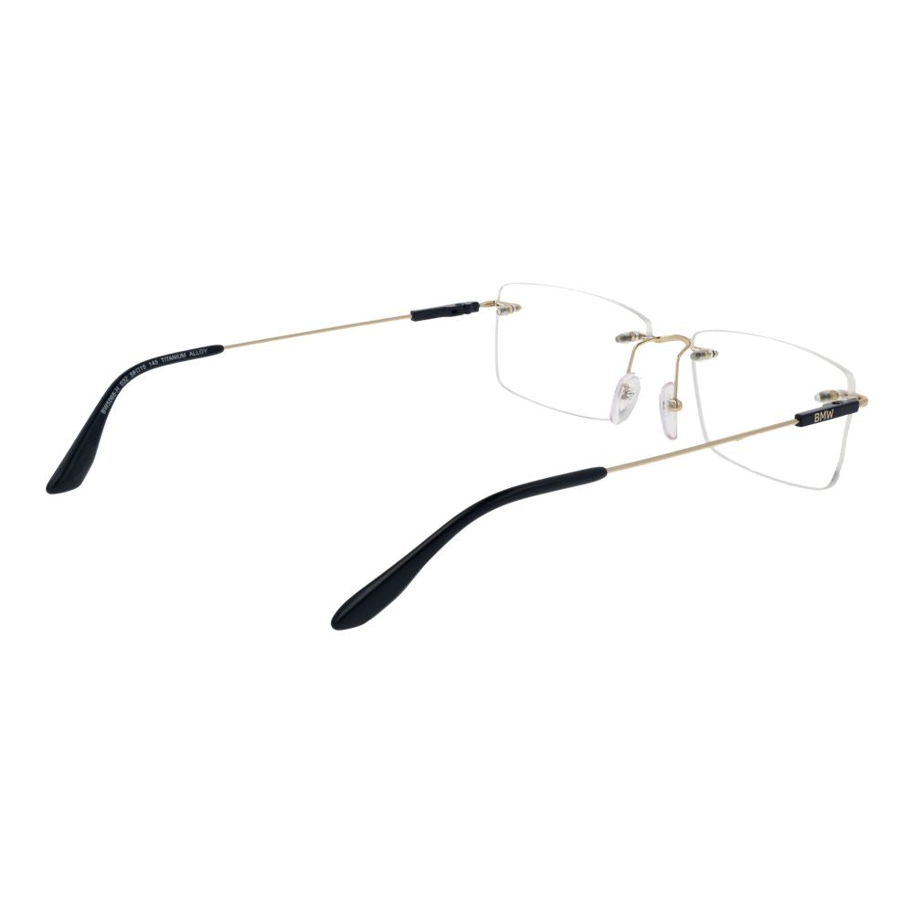 Gold Men Glasses Frame BMW