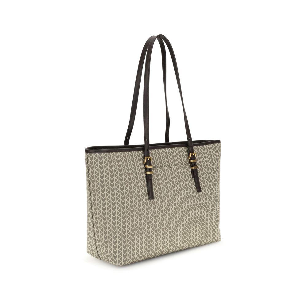 Quinn large jacquard logo Tote Bag Michael Kors