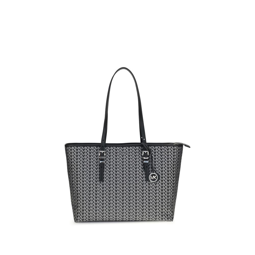 Quinn large jacquard logo Tote Bag Michael Kors