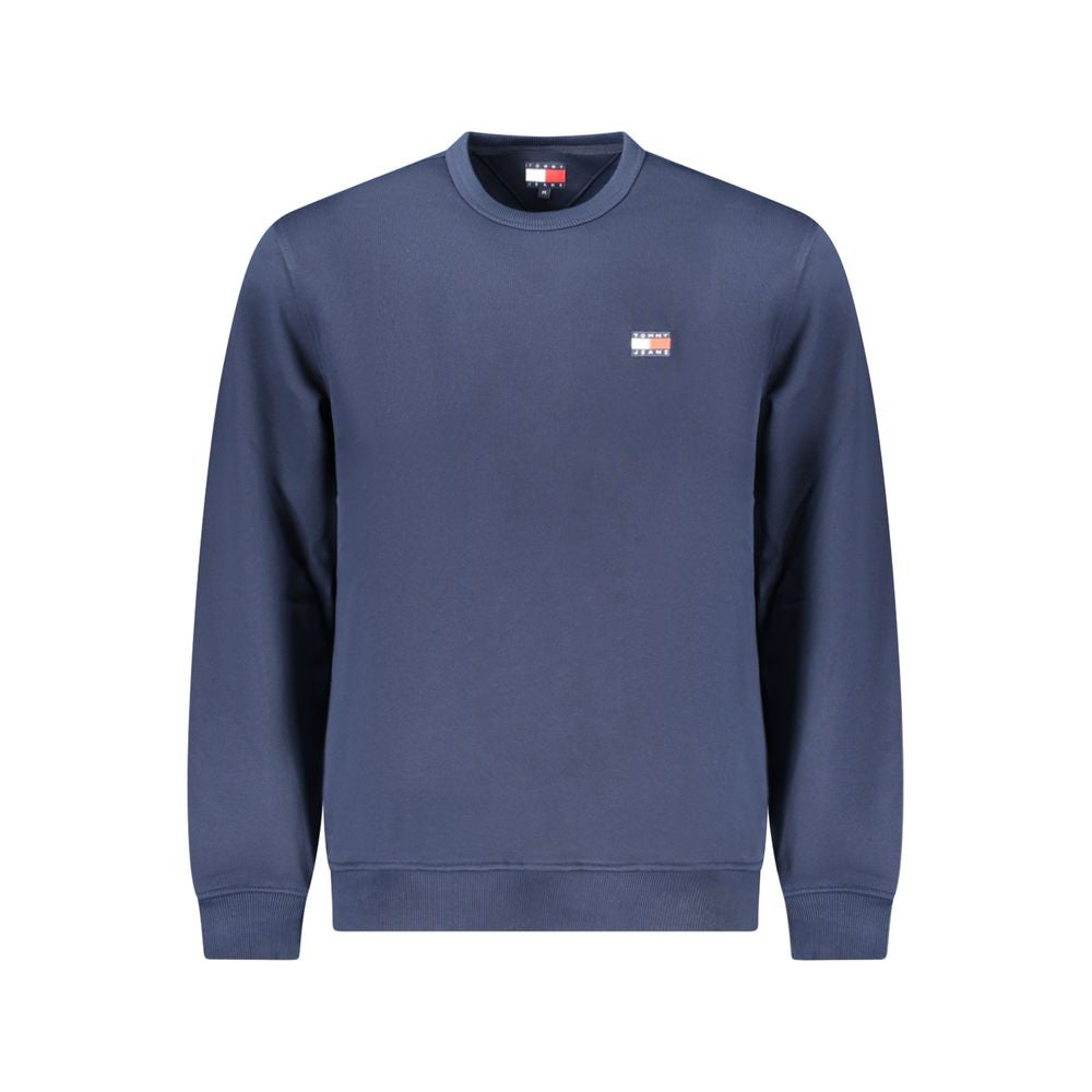 Blue Cotton Men Sweater Tommy Hilfiger