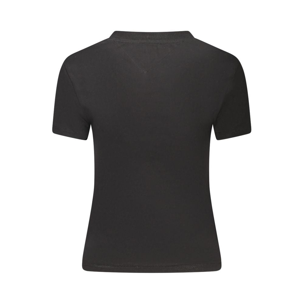 Black Cotton Women T-Shirt Tommy Hilfiger