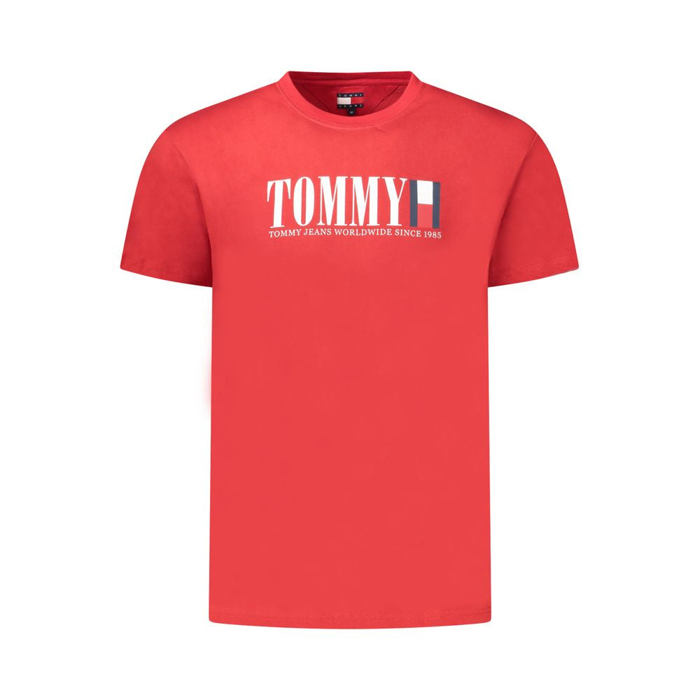 Red Cotton Men T-Shirt Tommy Hilfiger