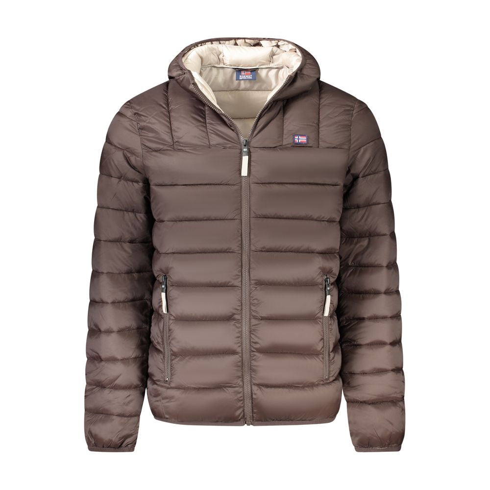Brown Polyamide Men Jacket Norway 1963