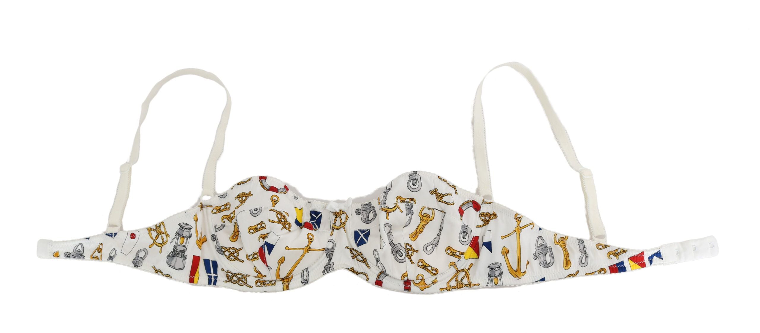 White Balconcino Sailor Print Underwear Dolce & Gabbana