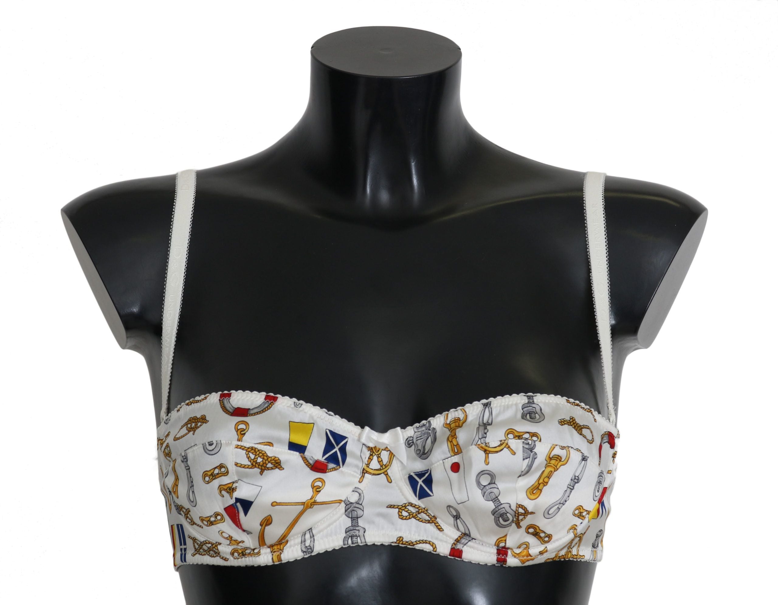 White Balconcino Sailor Print Underwear Dolce & Gabbana