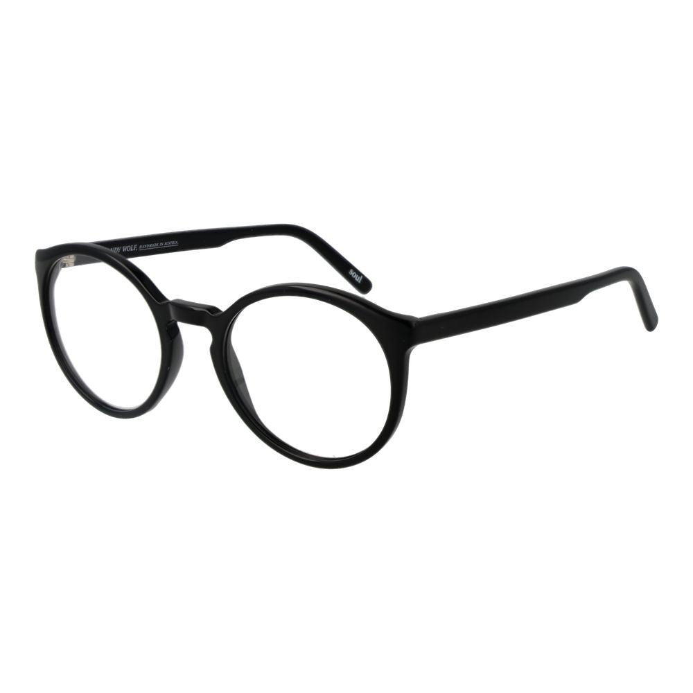 Black Unisex Glasses Frame Andy Wolf