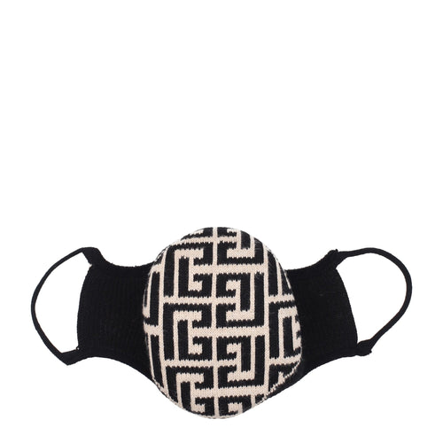 Beige Cotton Facemasks Balmain