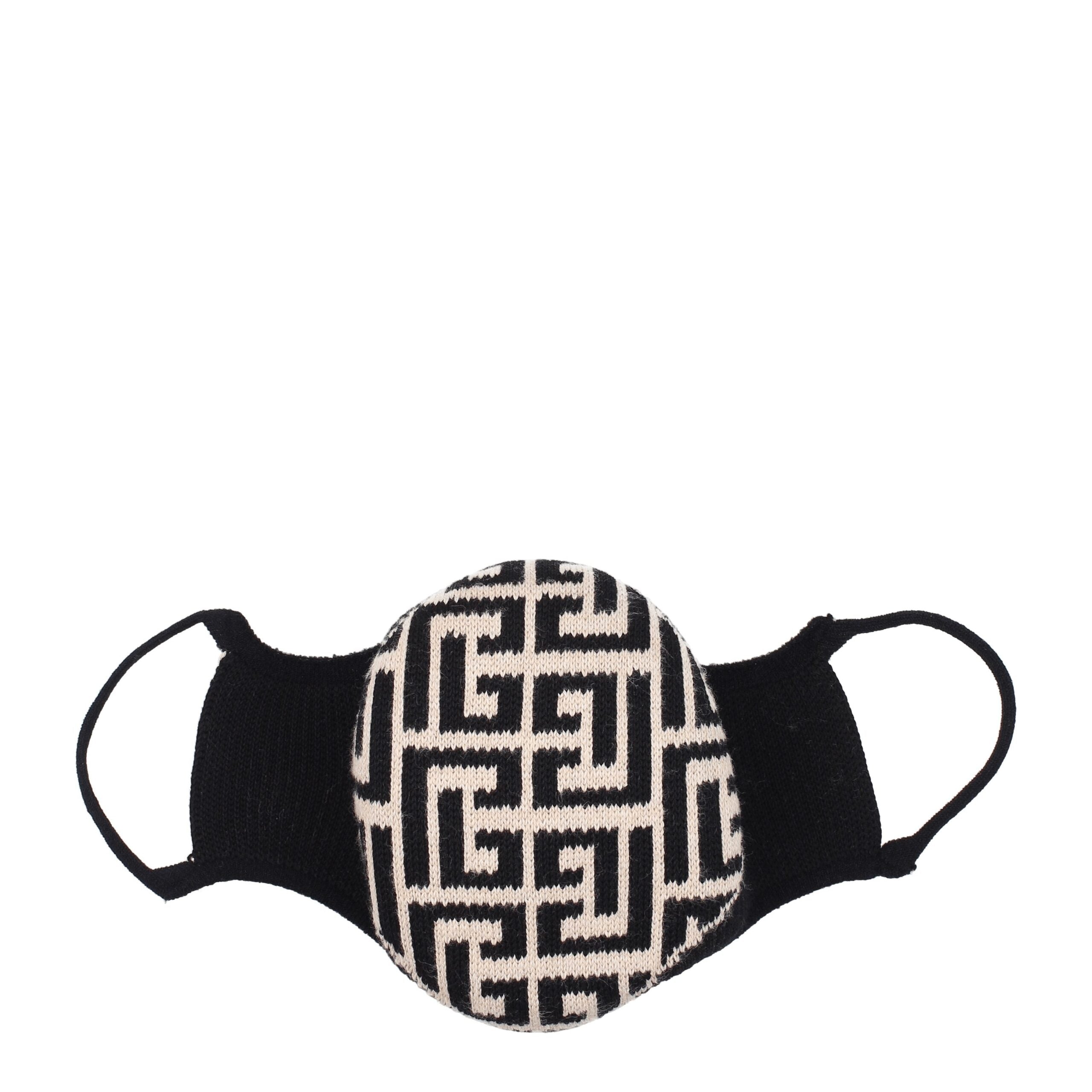 Beige Cotton Facemasks Balmain