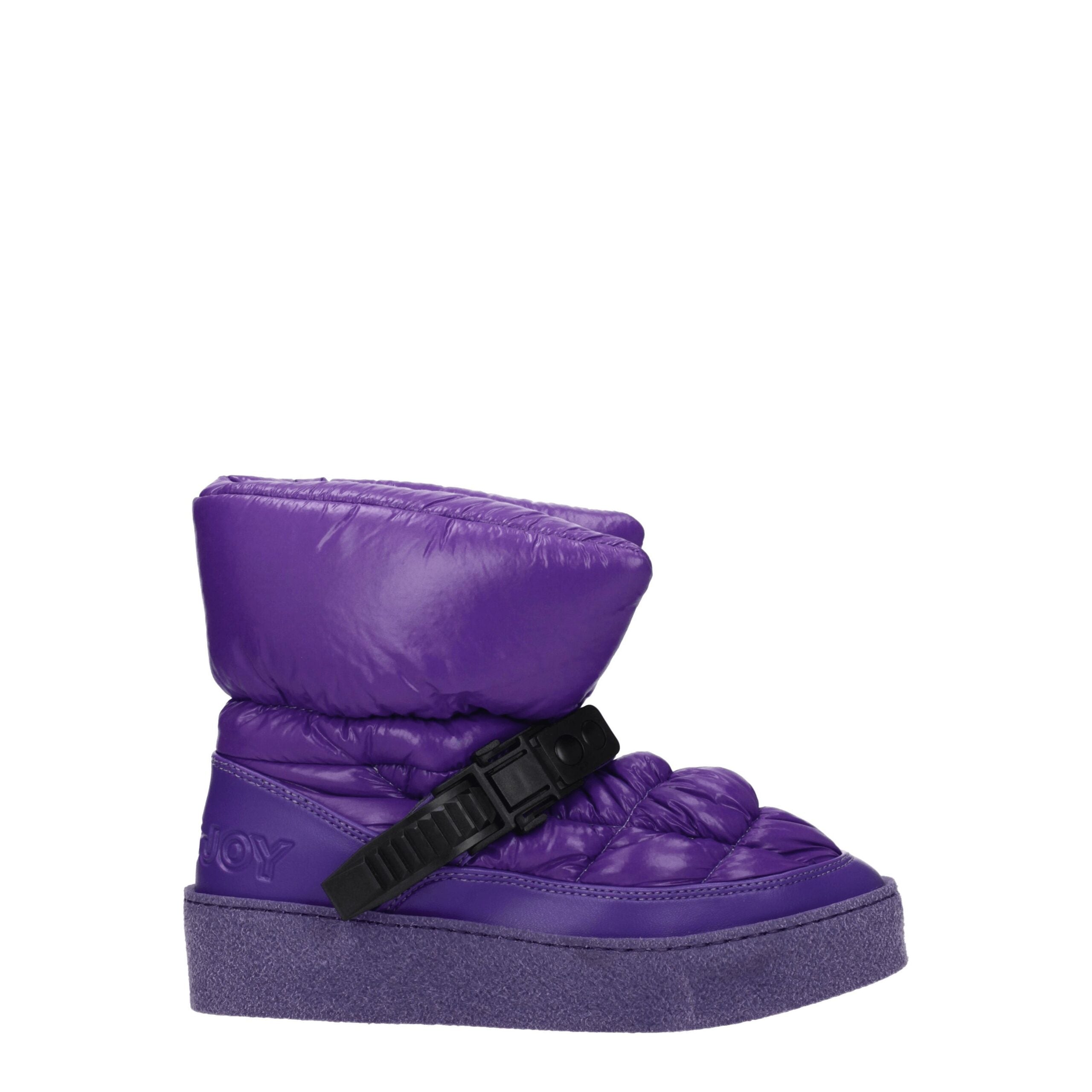 Purple Polyester Ankle Boots Khrisjoy