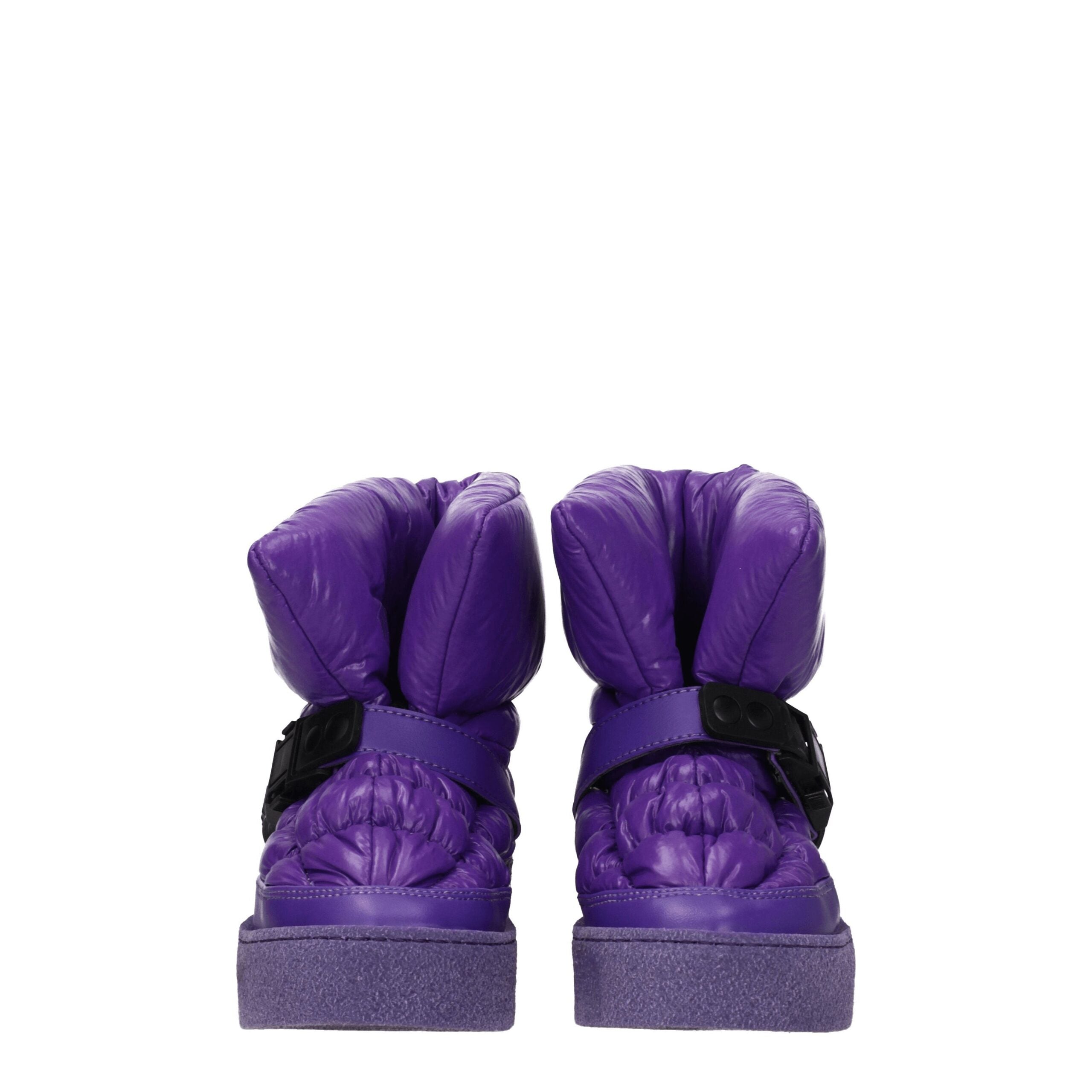 Purple Polyester Ankle Boots Khrisjoy