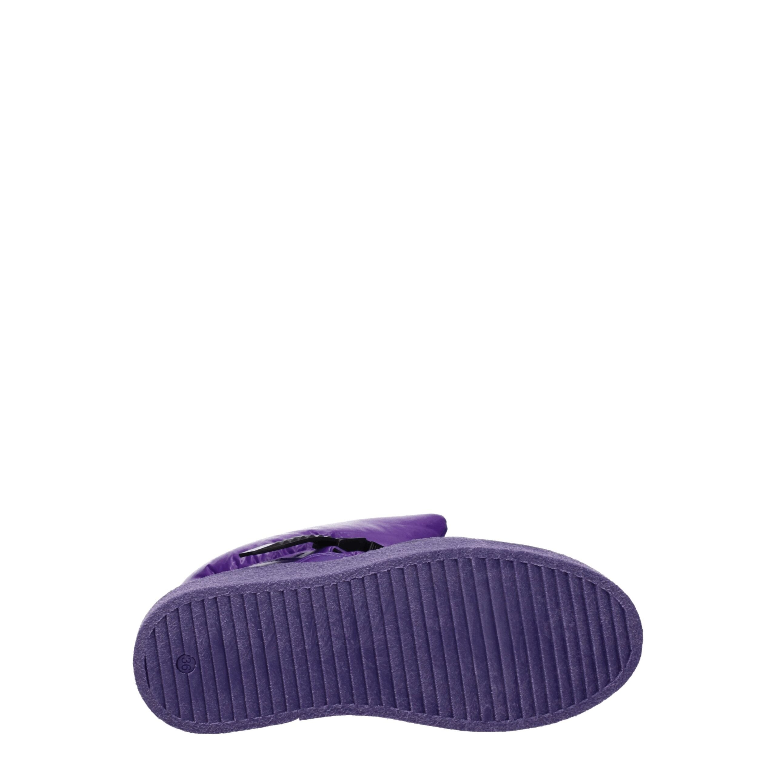 Purple Polyester Ankle Boots Khrisjoy